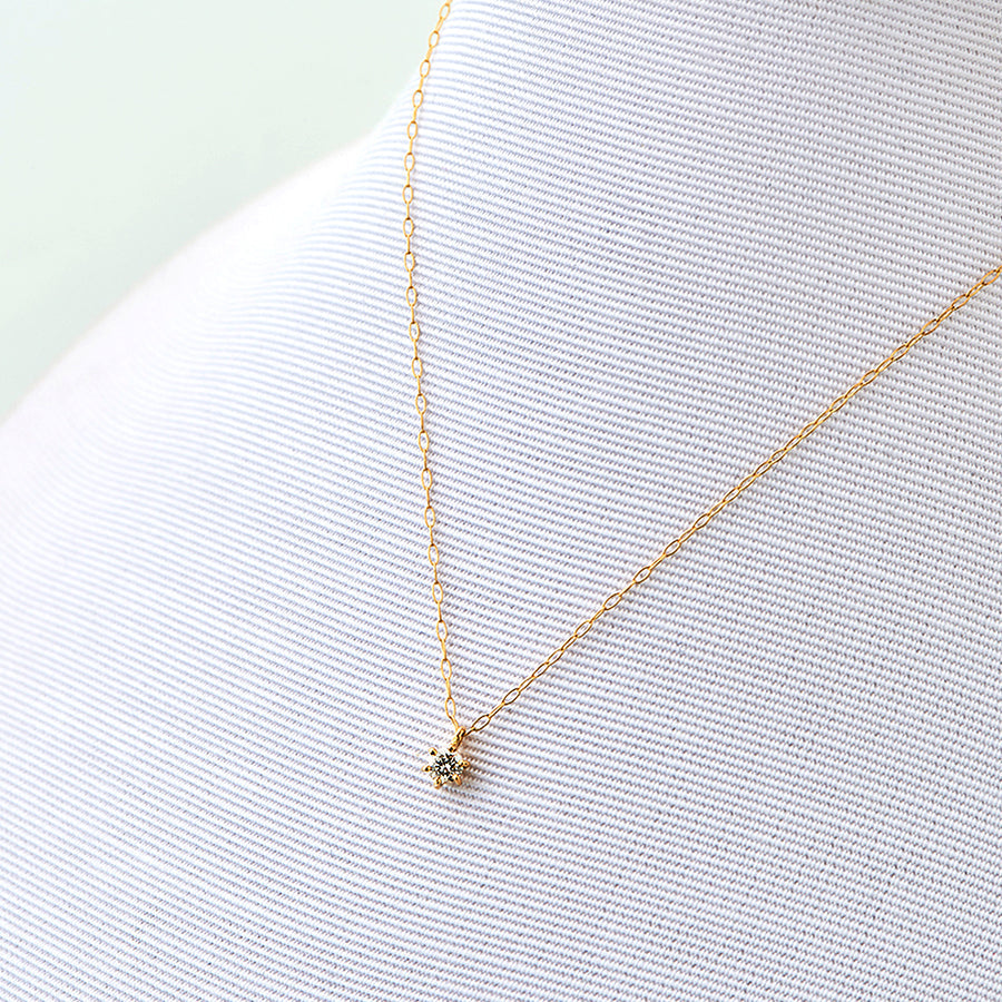 【WEB限定】K18 イエローゴールド ダイヤモンド ネックレス(0.06ct)