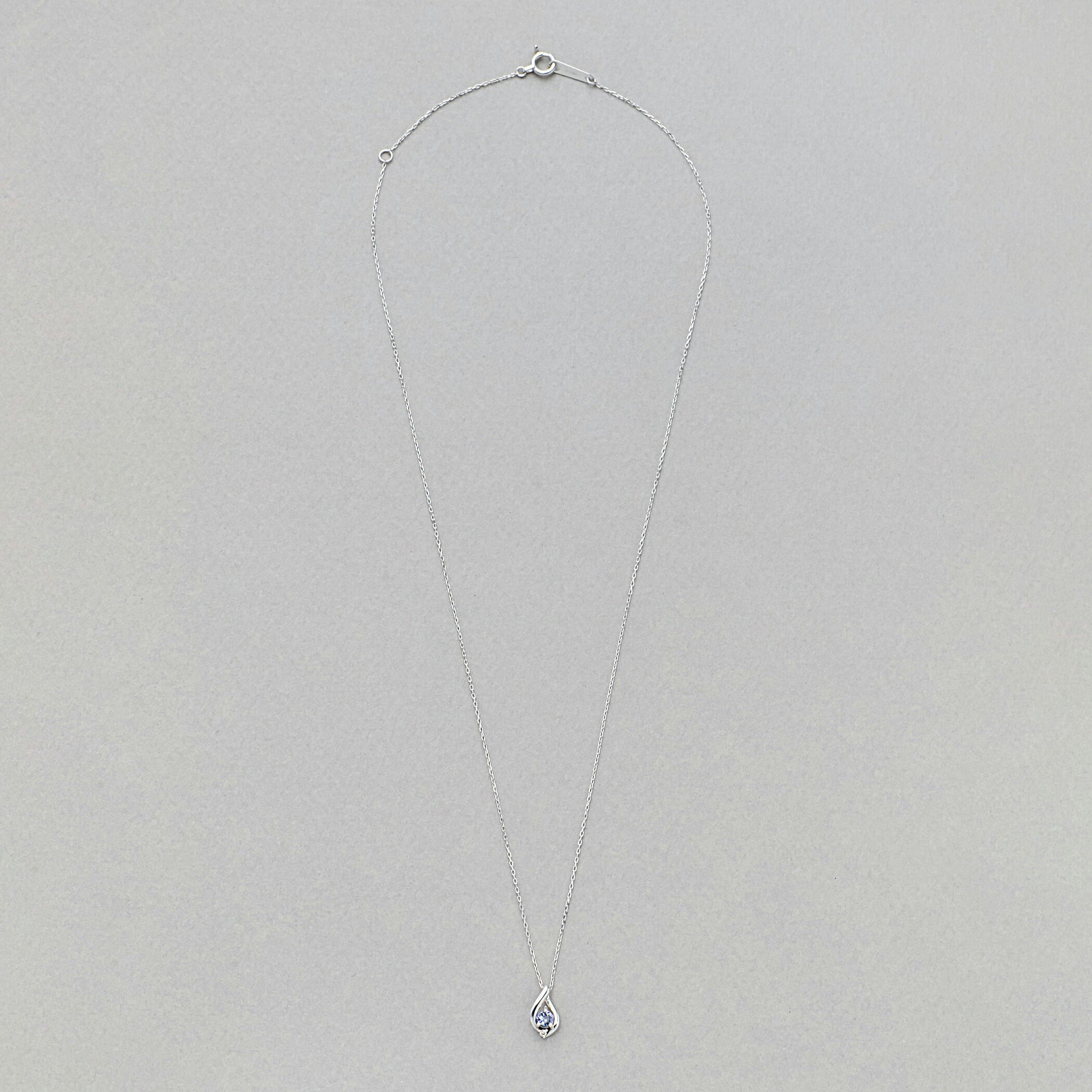 【ドラマ着用】12月誕生石 K10 ホワイトゴールド タンザナイト ネックレス
