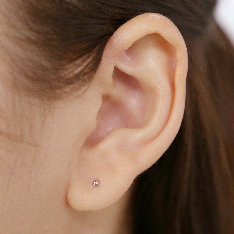 プラチナ 丸玉 ピアス(2mm)