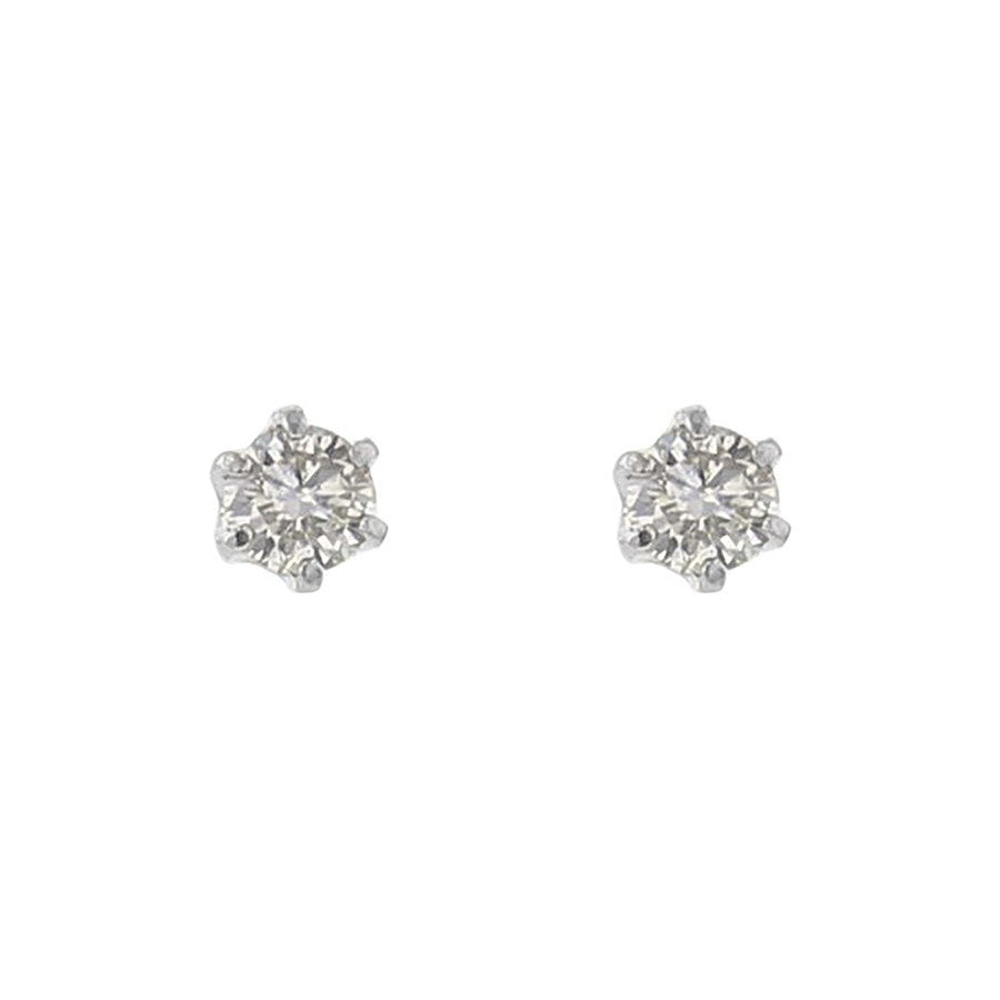 K10 ホワイトゴールド ダイヤモンド ピアス（0.1ct） – Milluflora | ミルフローラ – 公式通販サイト