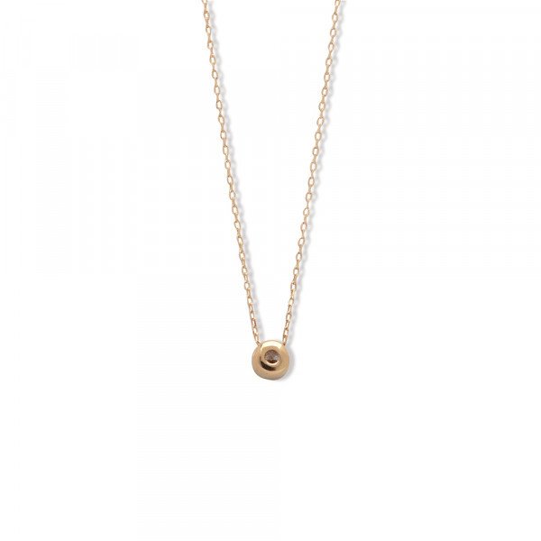 K10 イエローゴールド ダイヤモンド ネックレス(0.08ct)