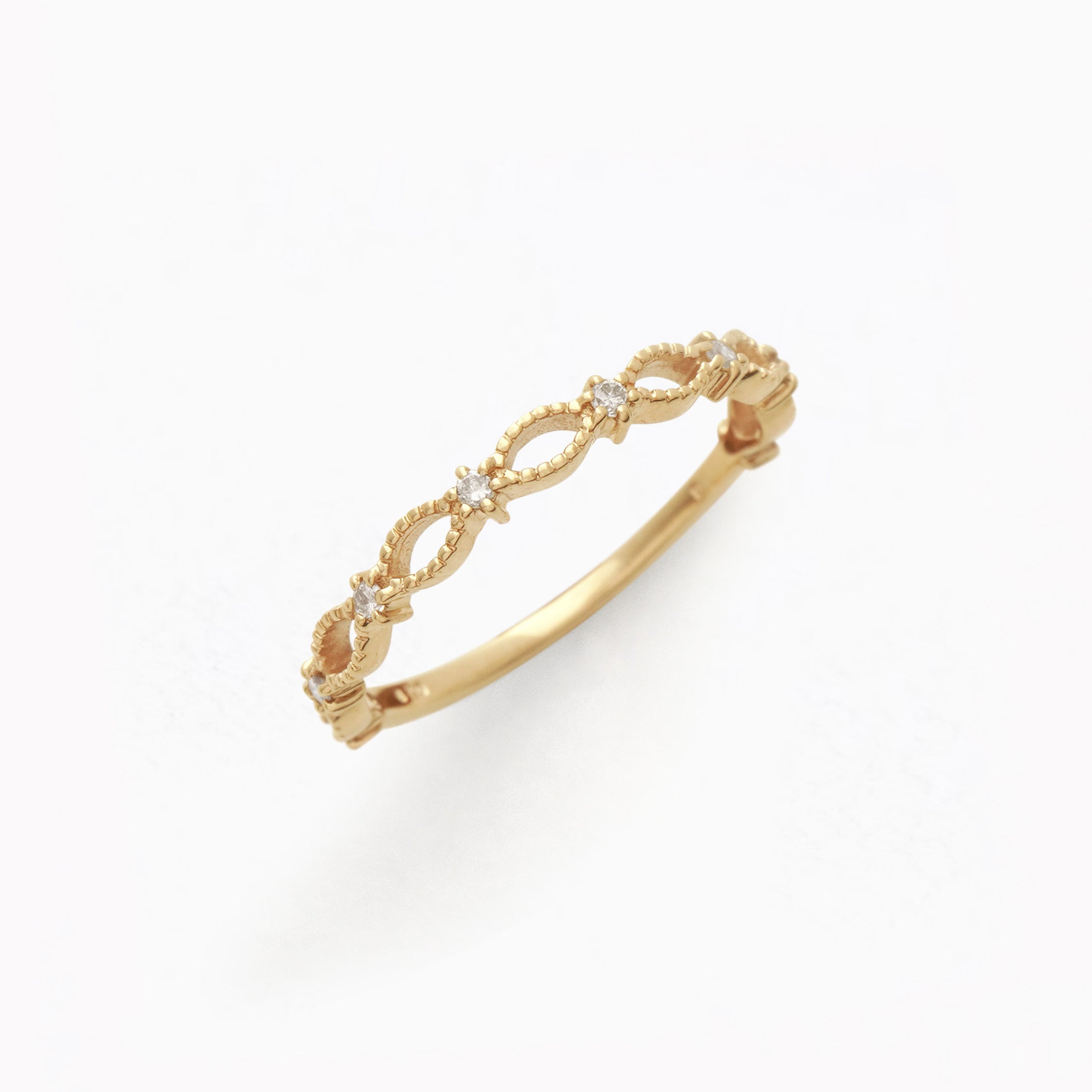 K10 イエローゴールド ダイヤモンド リング