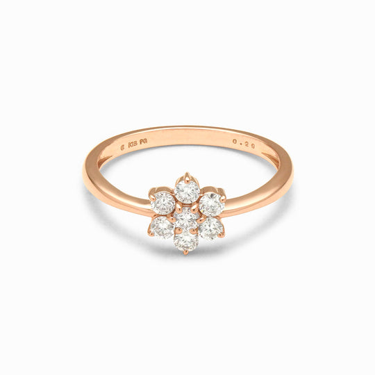 K18 ピンクゴールド ダイヤモンド リング