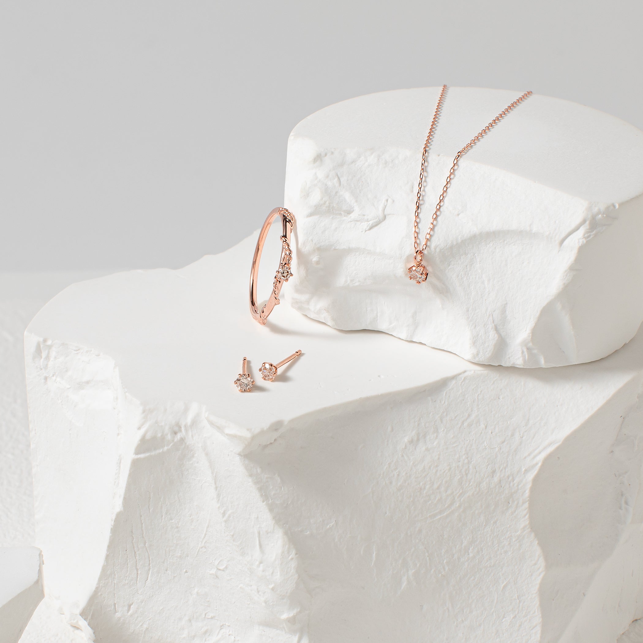 WEB限定】K10 ピンクゴールド ダイヤモンド リング – Milluflora