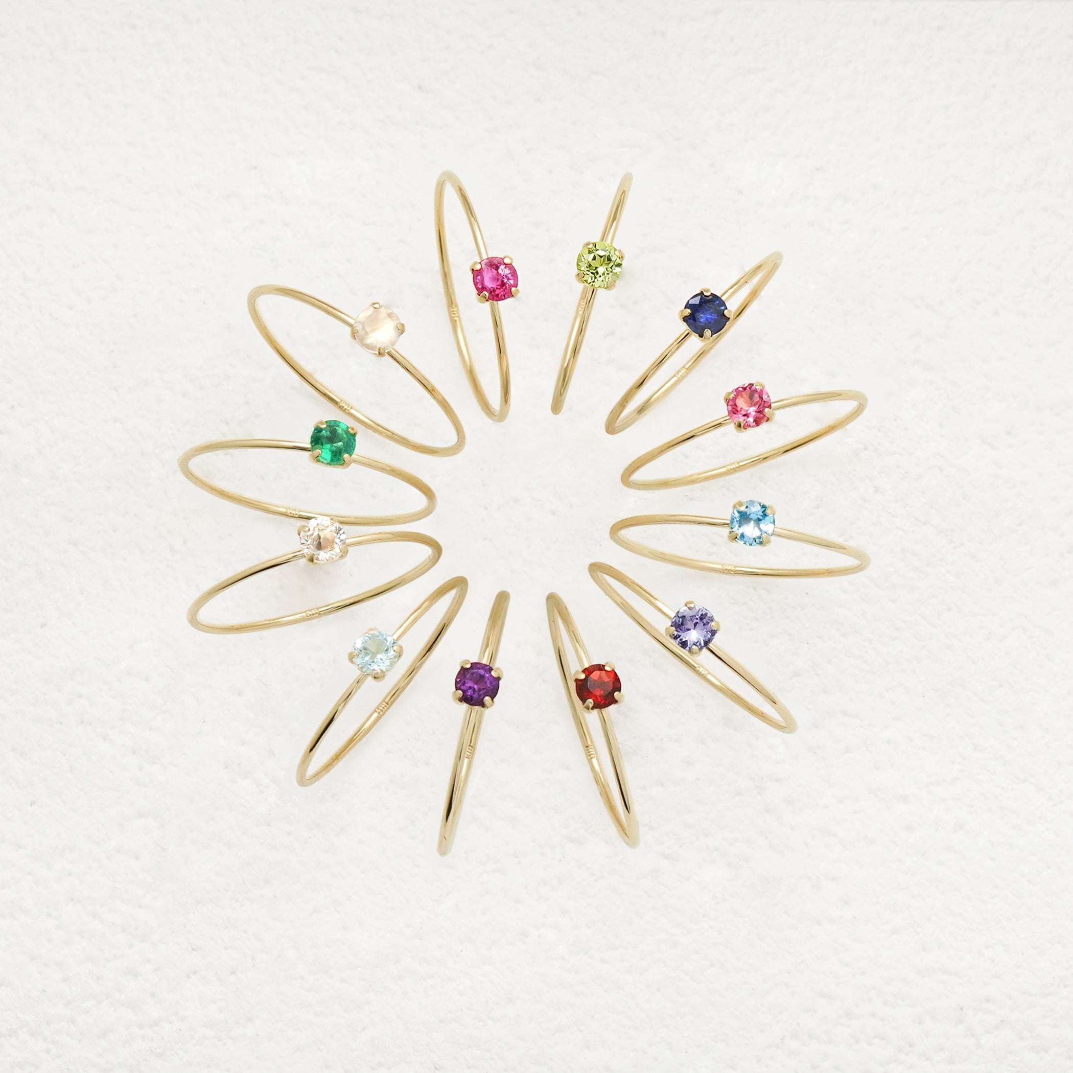 WEB限定】9月誕生石 K10 イエローゴールド サファイア リング