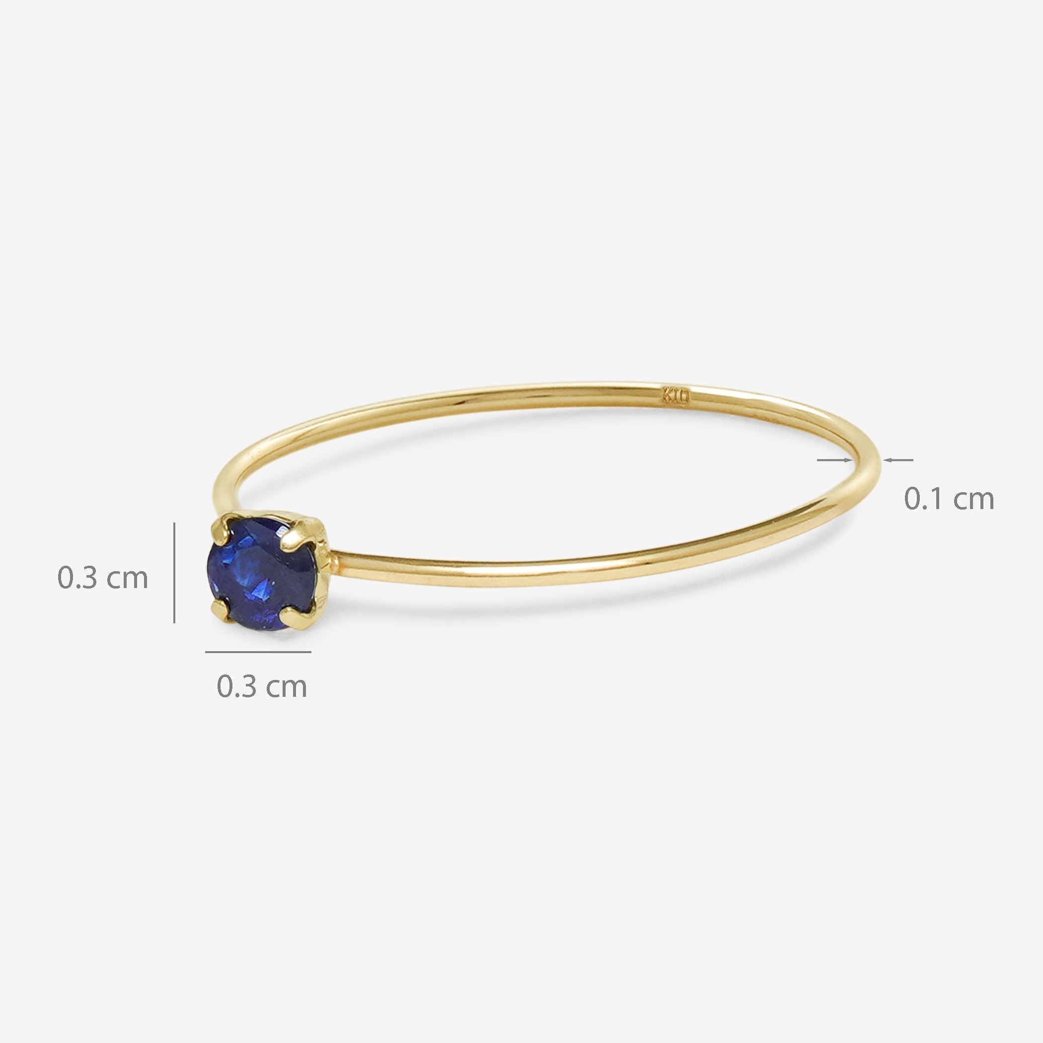 【WEB限定】9月誕生石 K10 イエローゴールド サファイア リング