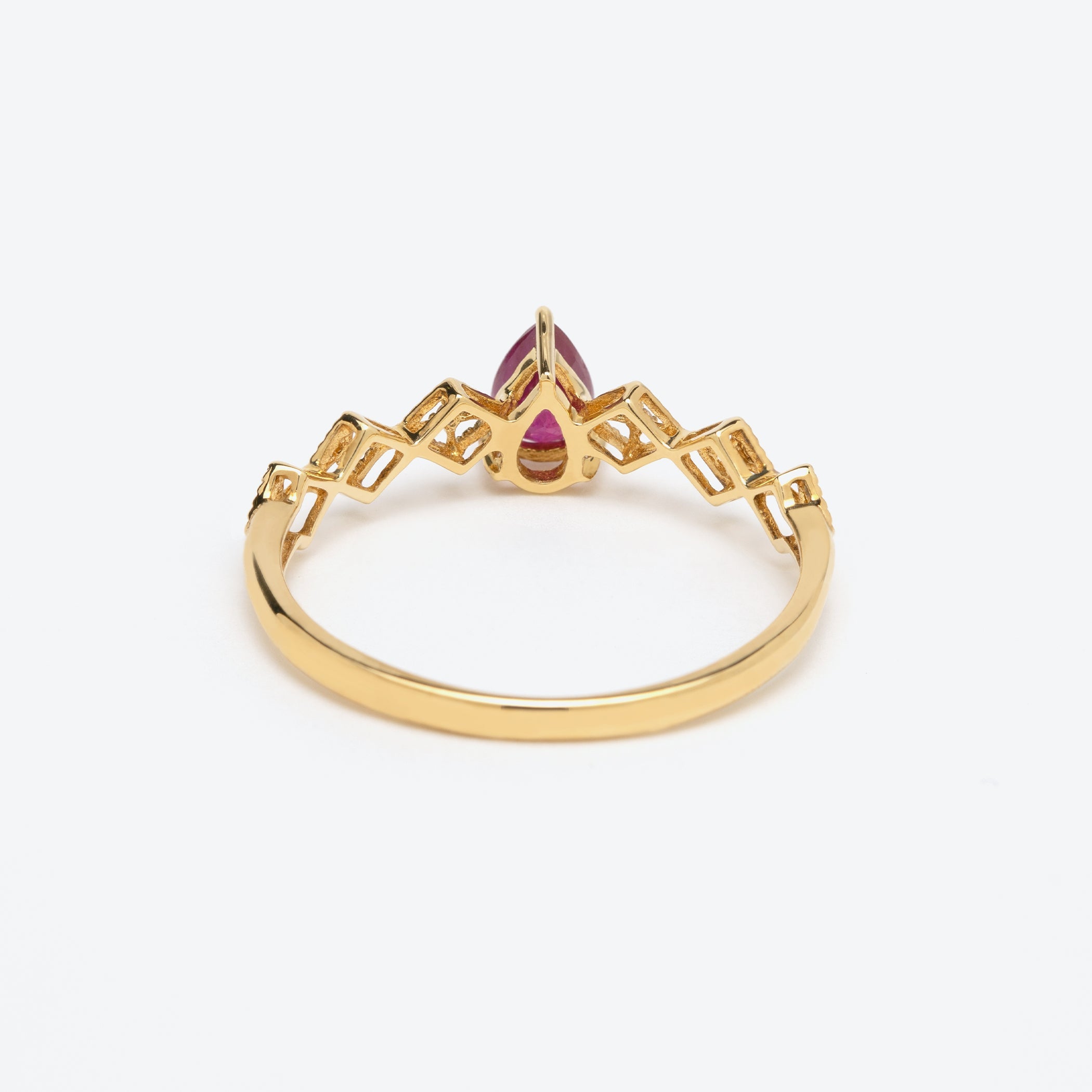 WEB限定】7月誕生石 K18 イエローゴールド ルビー リング – Milluflora