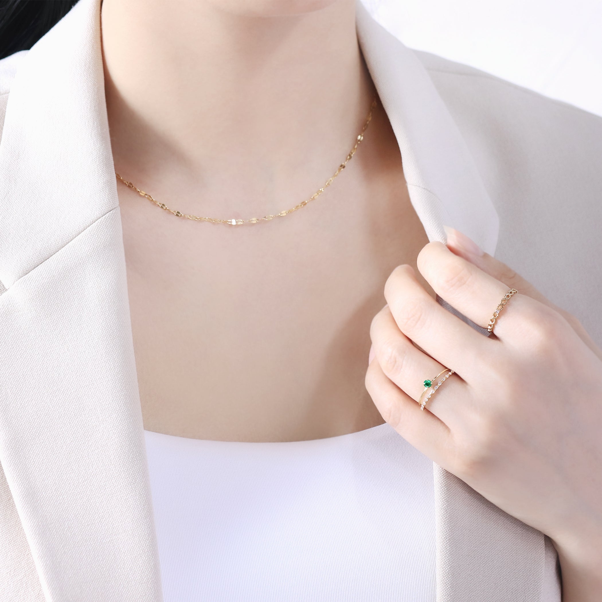 【WEB限定】5月誕生石 K10 イエローゴールド エメラルド リング