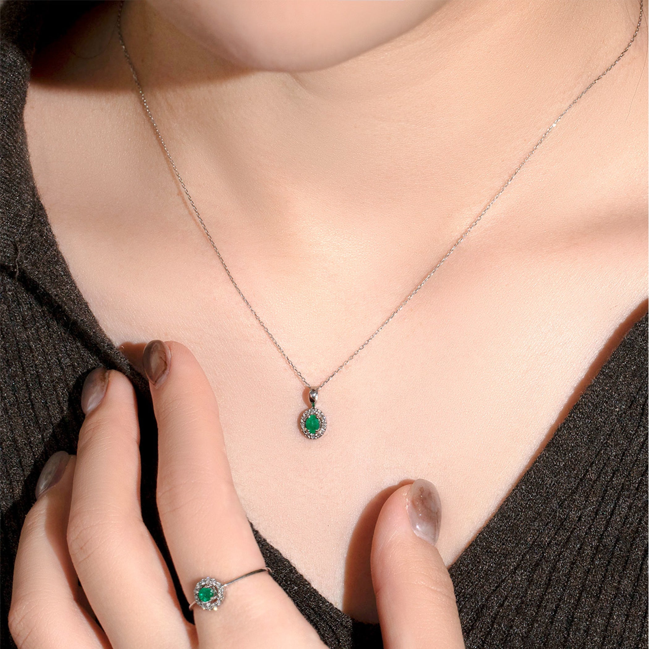 5月誕生石 プラチナ エメラルド リング