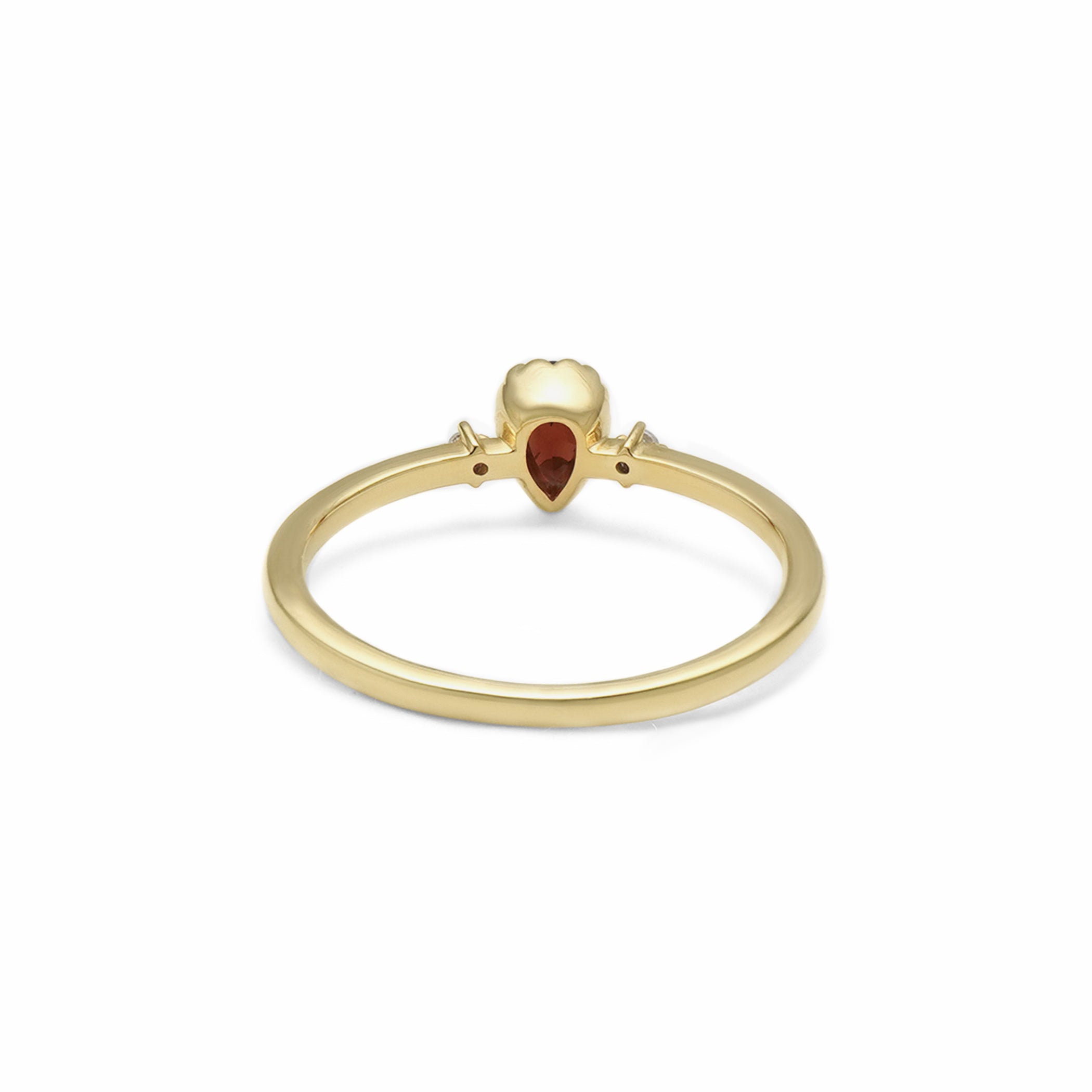 1月誕生石 K10 イエローゴールド ガーネット リング