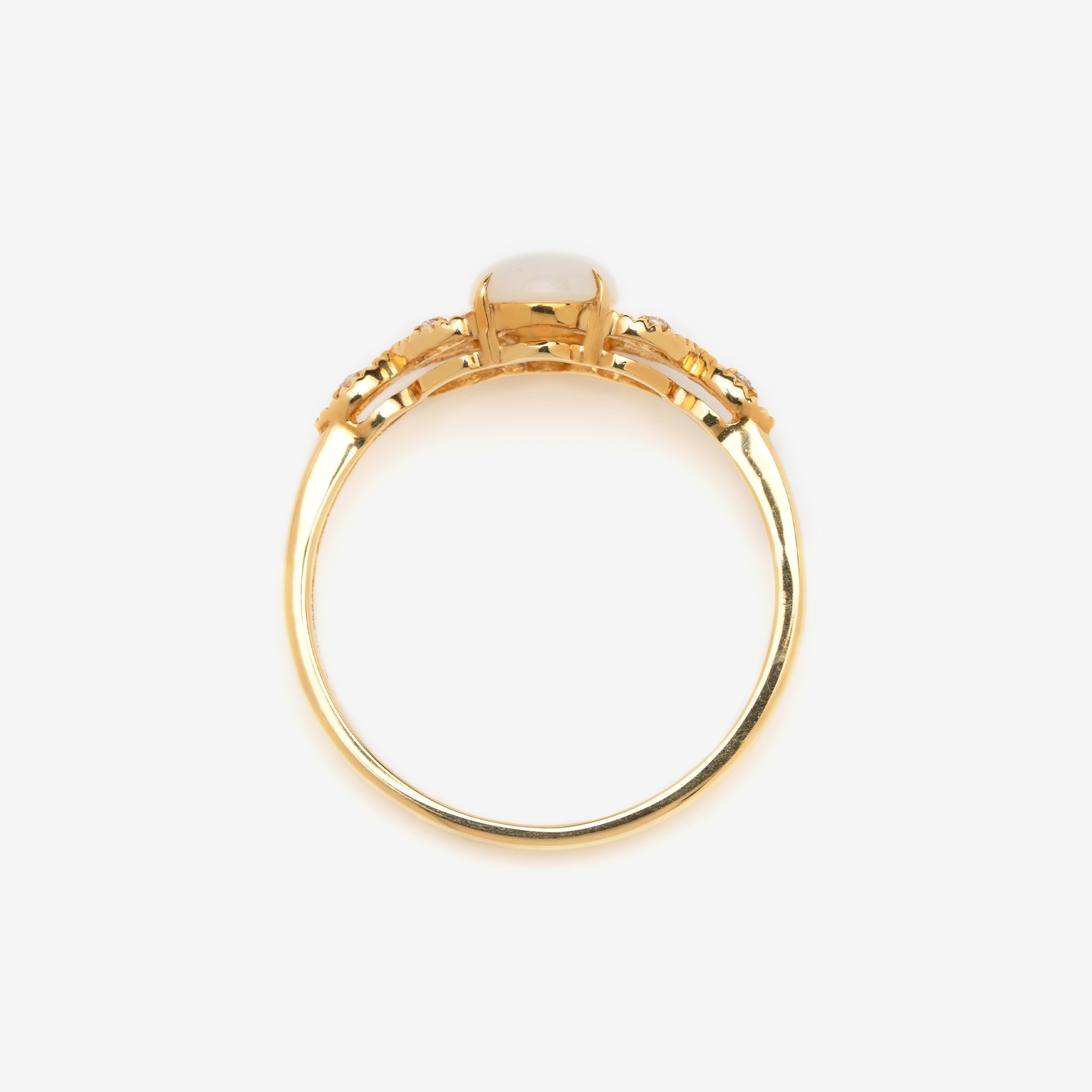 WEB限定】10月誕生石 K18 イエローゴールド オパール リング