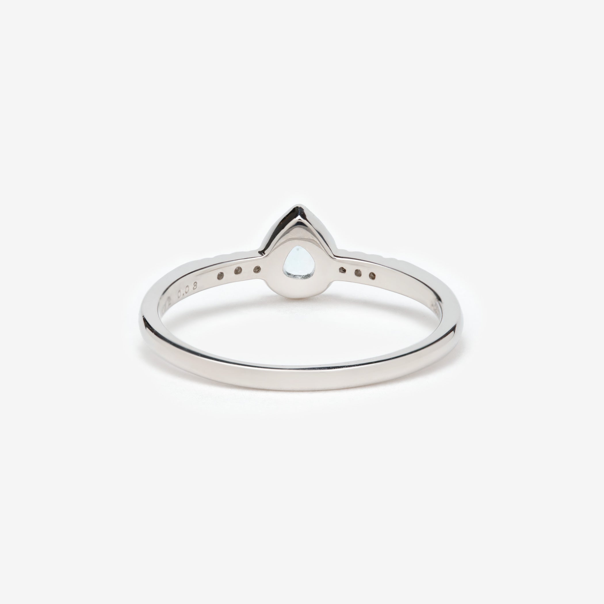 3月誕生石 プラチナ アクアマリン リング