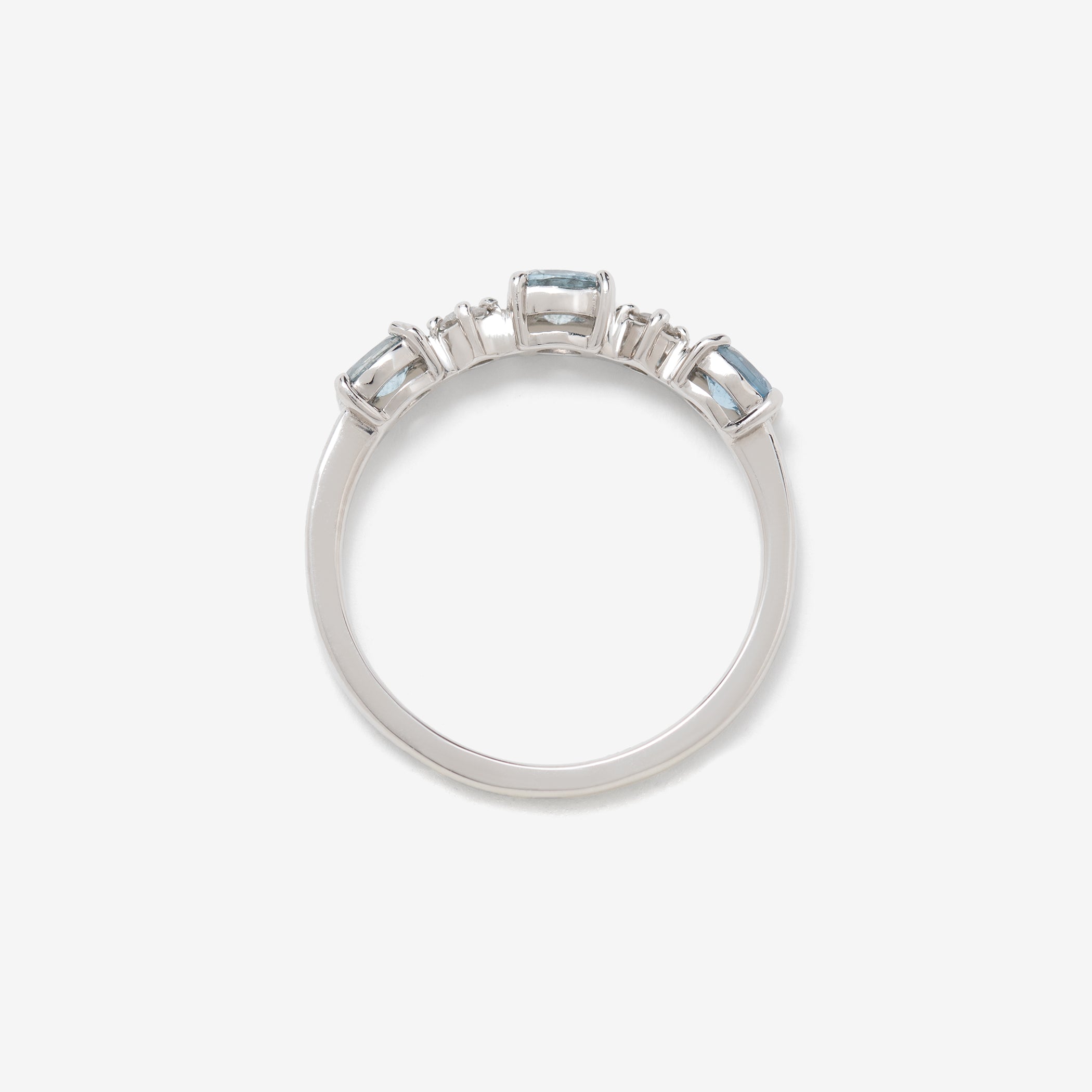 3月誕生石 プラチナ アクアマリン リング