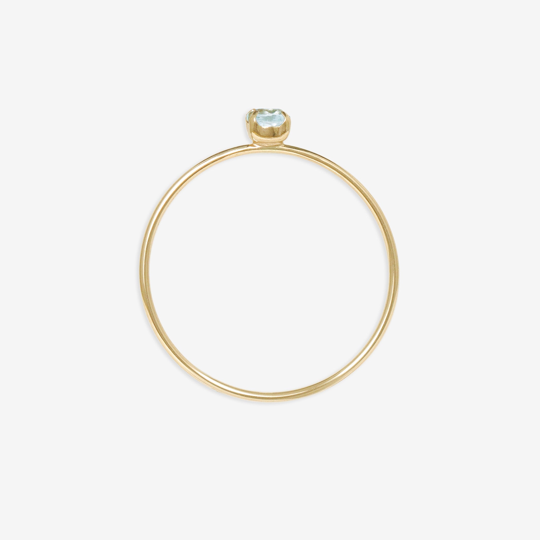 WEB限定】3月誕生石 K10 イエローゴールド アクアマリン リング