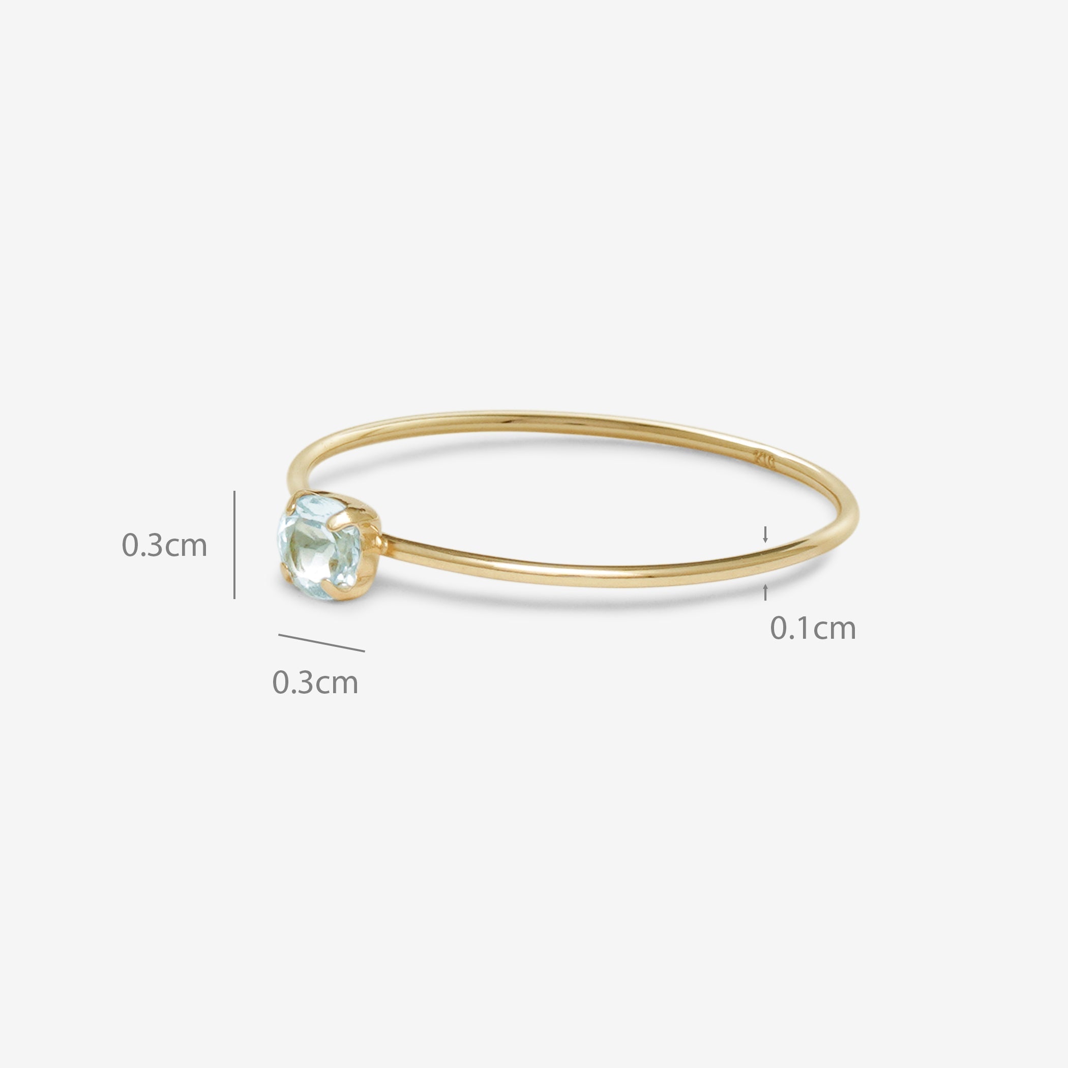 WEB限定】3月誕生石 K10 イエローゴールド アクアマリン リング