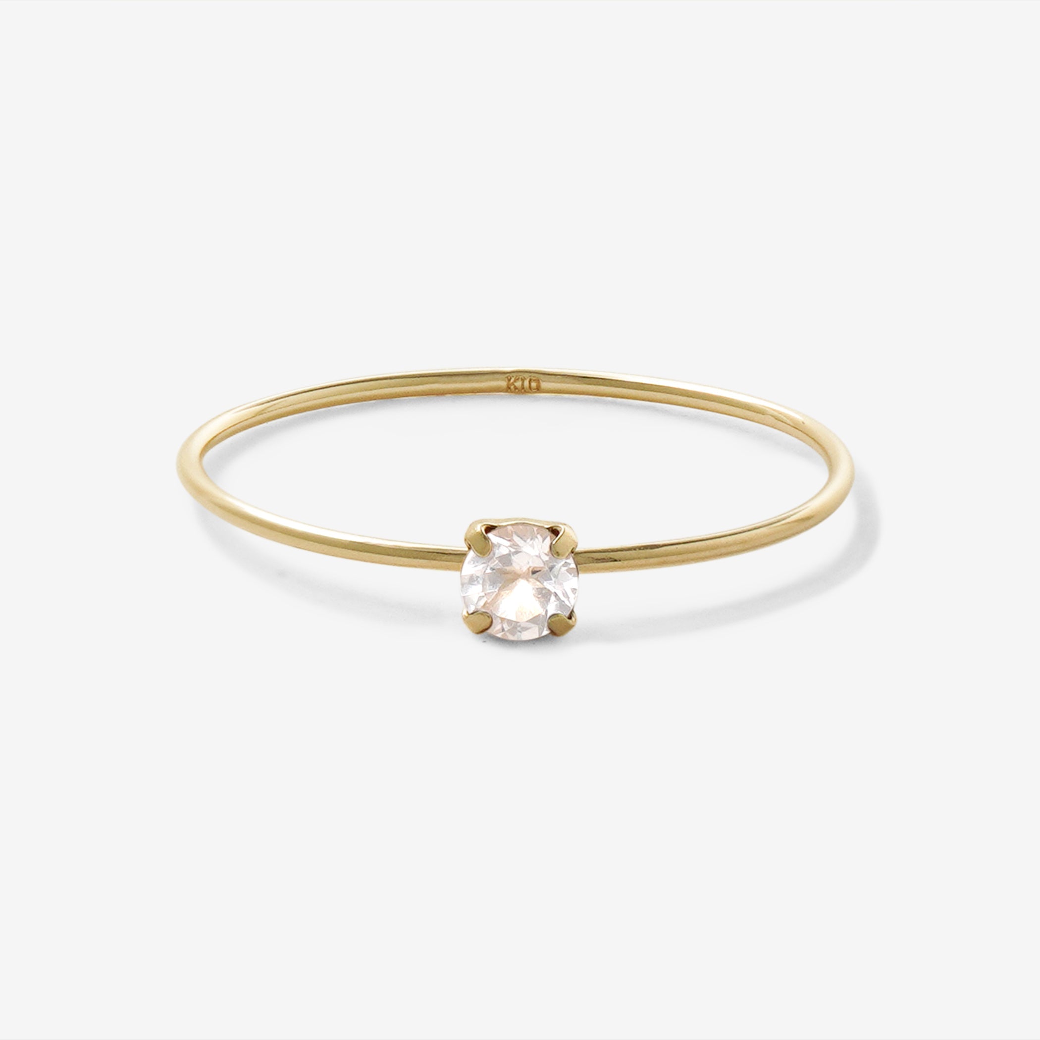 WEB限定】4月誕生石 K10 イエローゴールド クォーツ リング