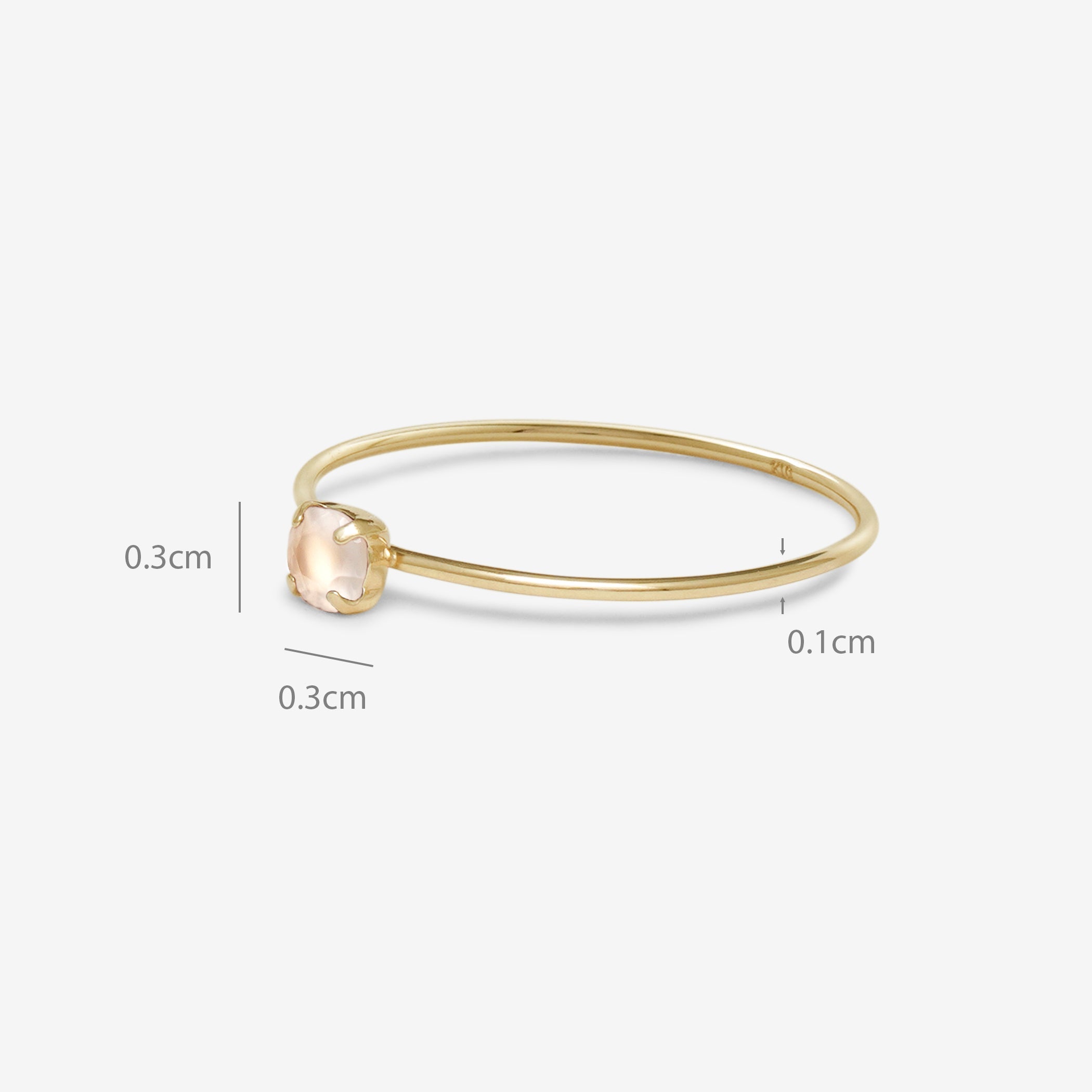 WEB限定】6月誕生石 K10 イエローゴールド ムーンストーン リング