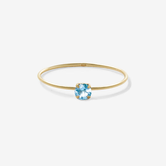 【WEB限定】11月誕生石 K10 イエローゴールド ブルートパーズ リング