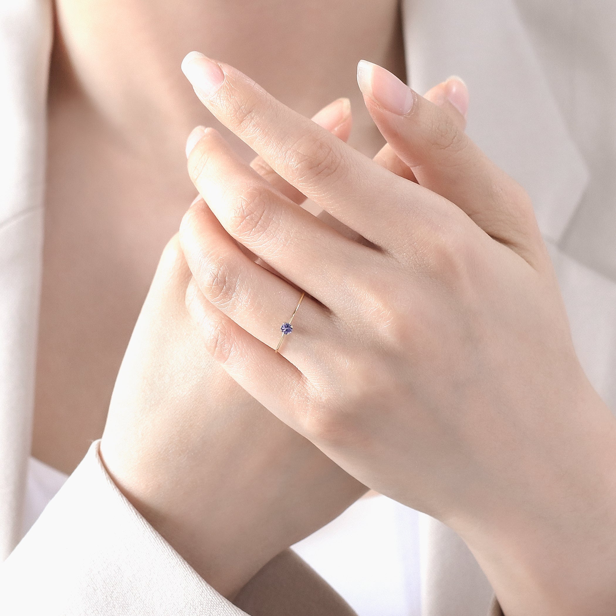 WEB限定】12月誕生石 K10 イエローゴールド タンザナイト リング