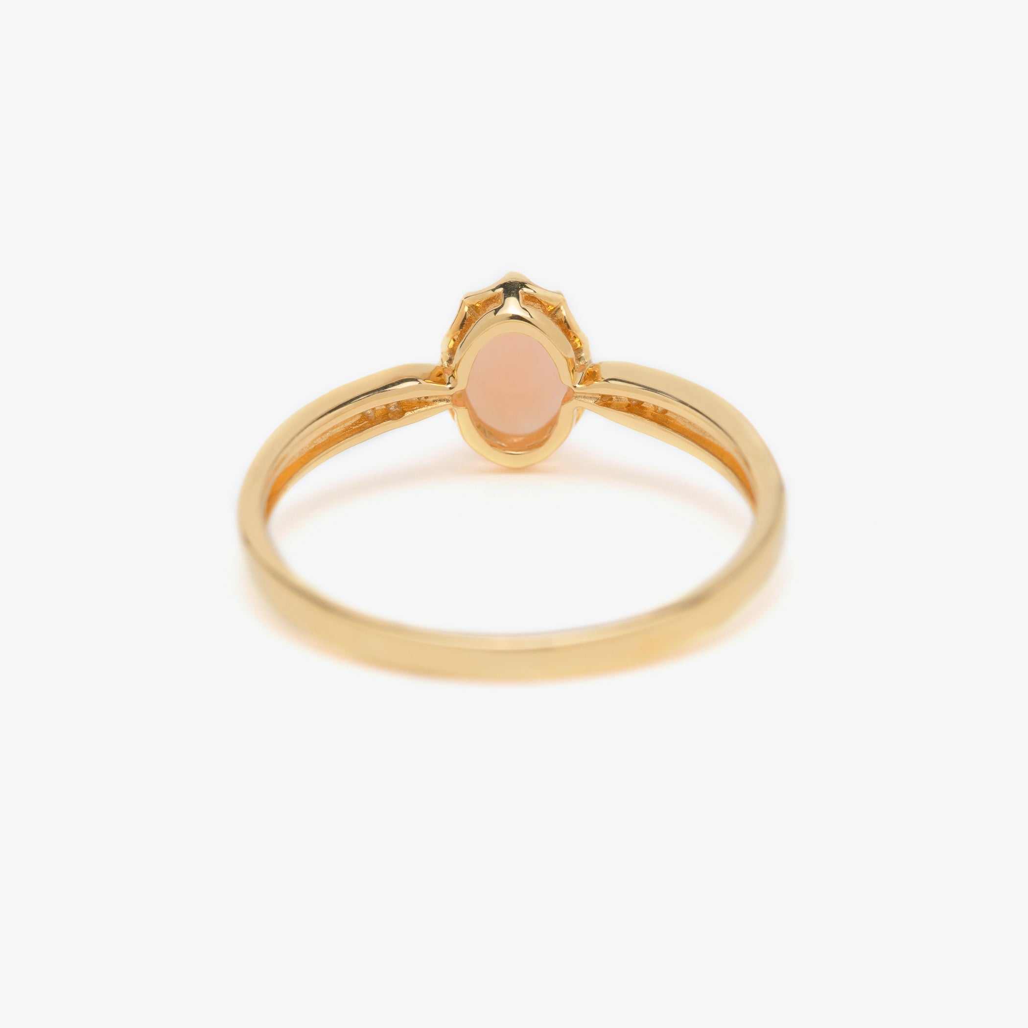 WEB限定】10月誕生石 K18 イエローゴールド ピンクオパール リング