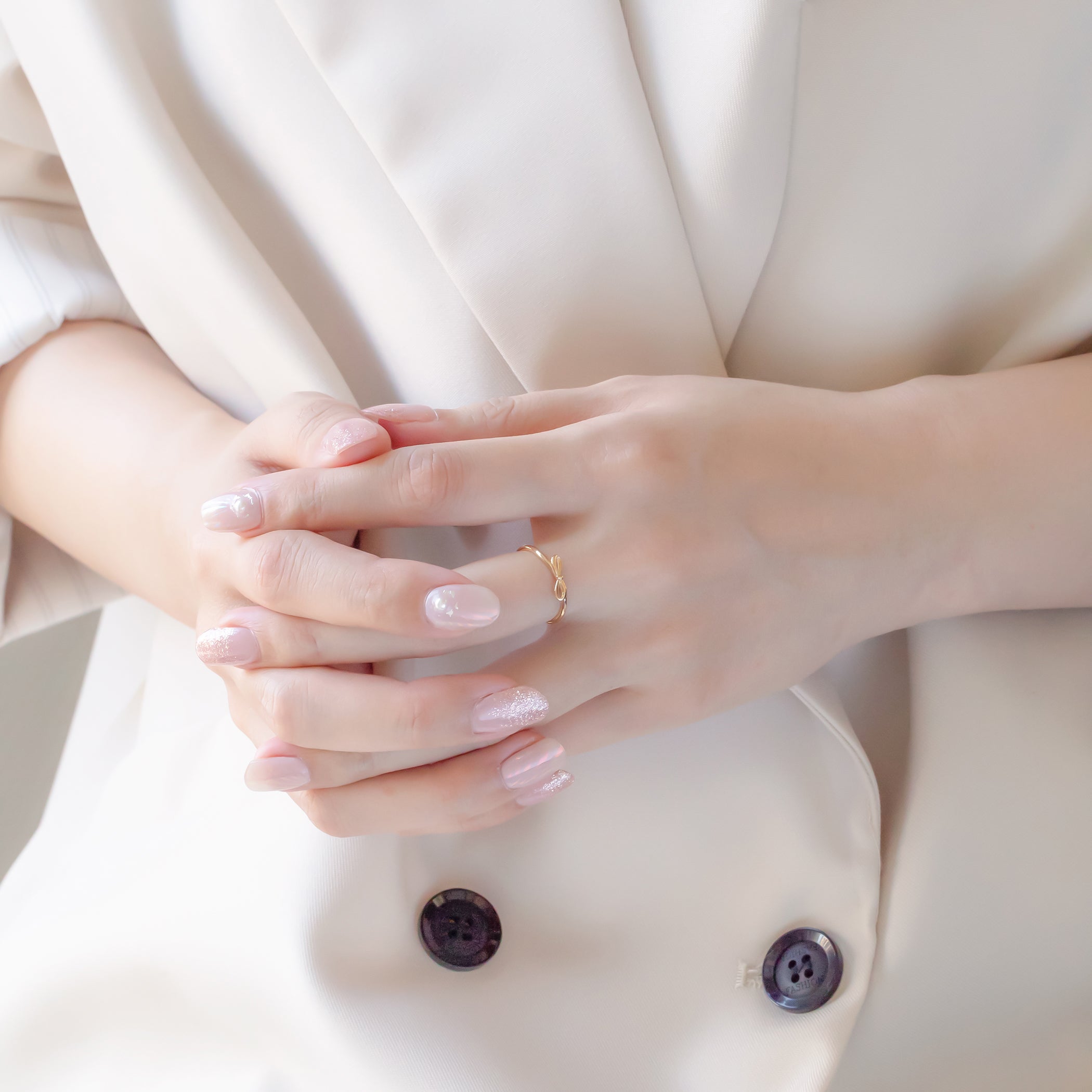 K10 イエローゴールド リボン リング