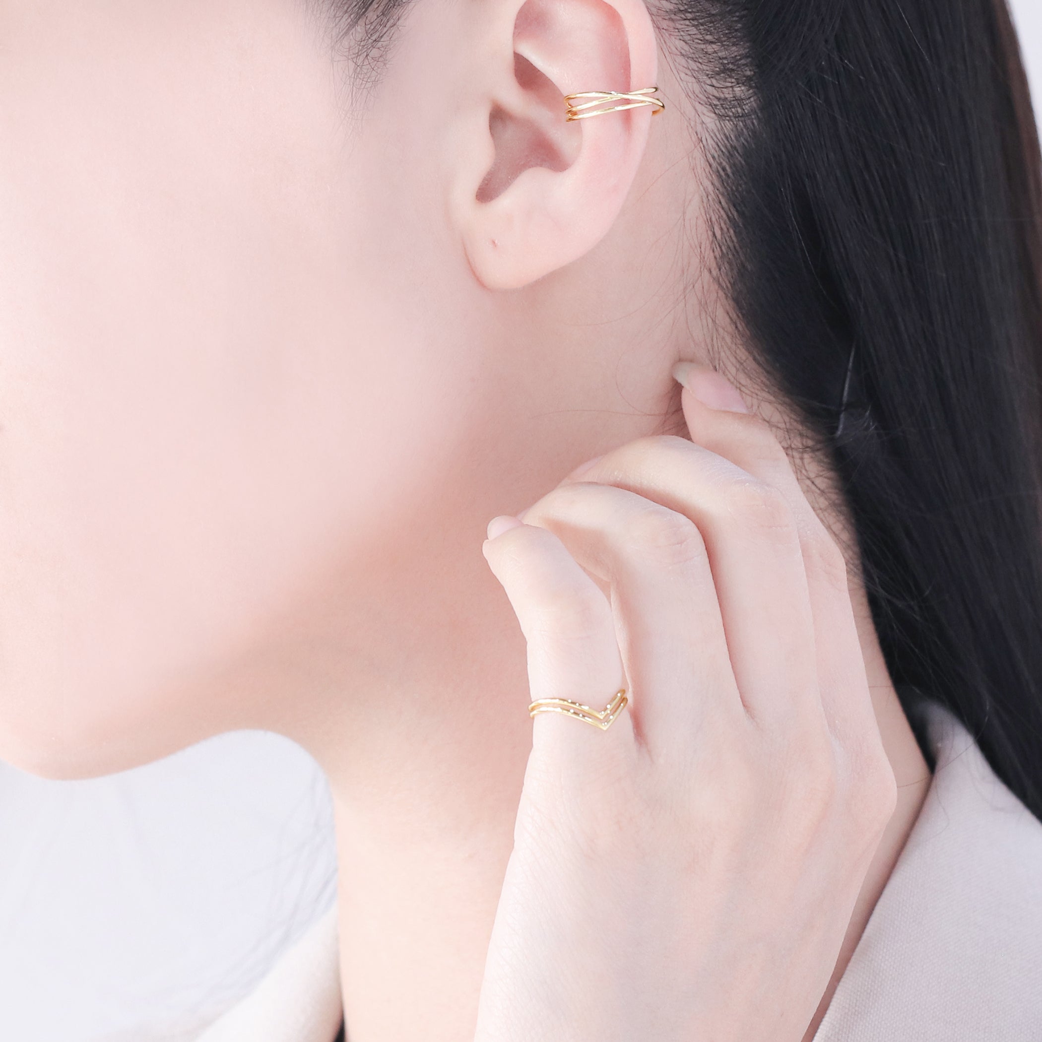 K10 イエローゴールド リングカフ – Milluflora | ミルフローラ