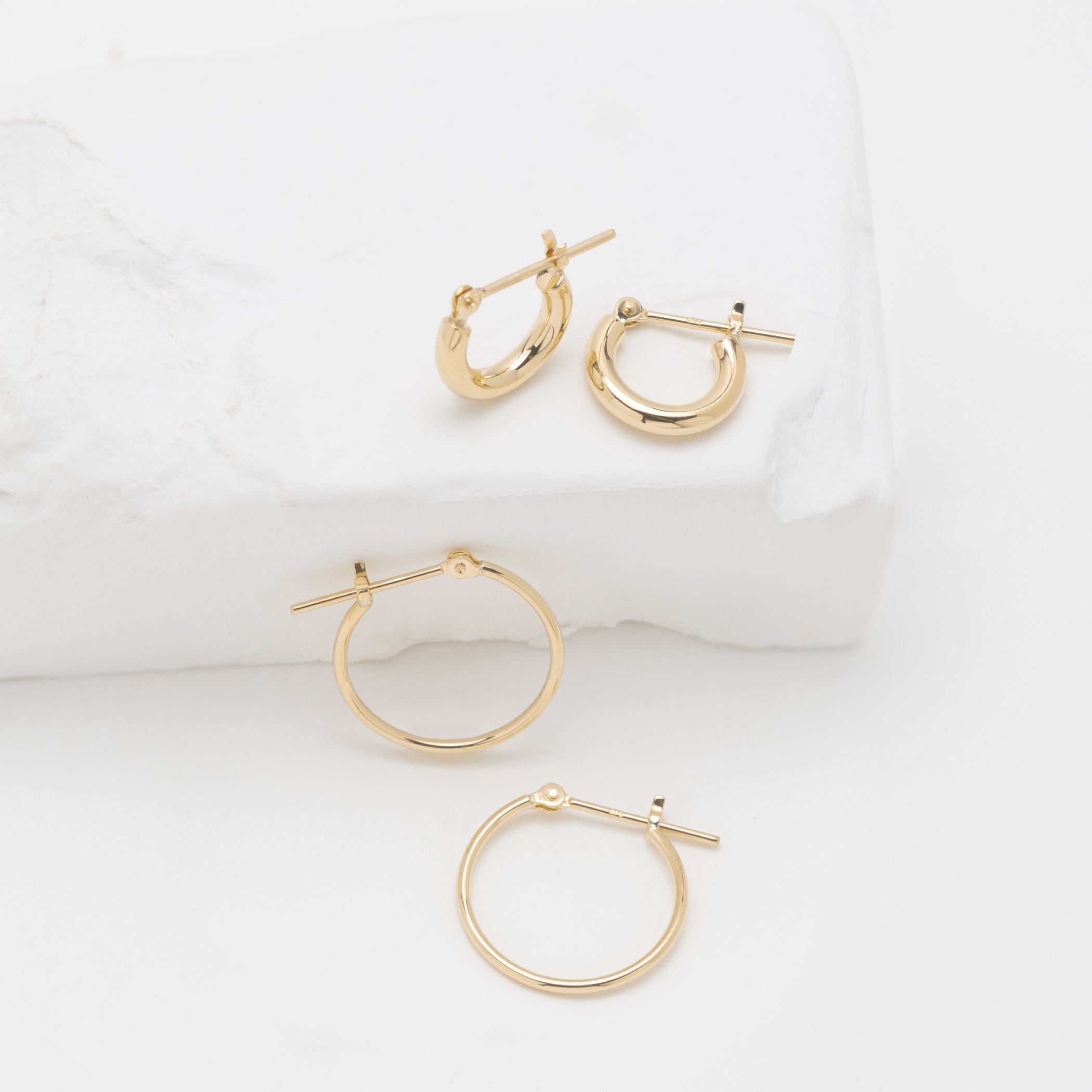 K18 イエローゴールド フープ ピアス（15mm） – Milluflora | ミル