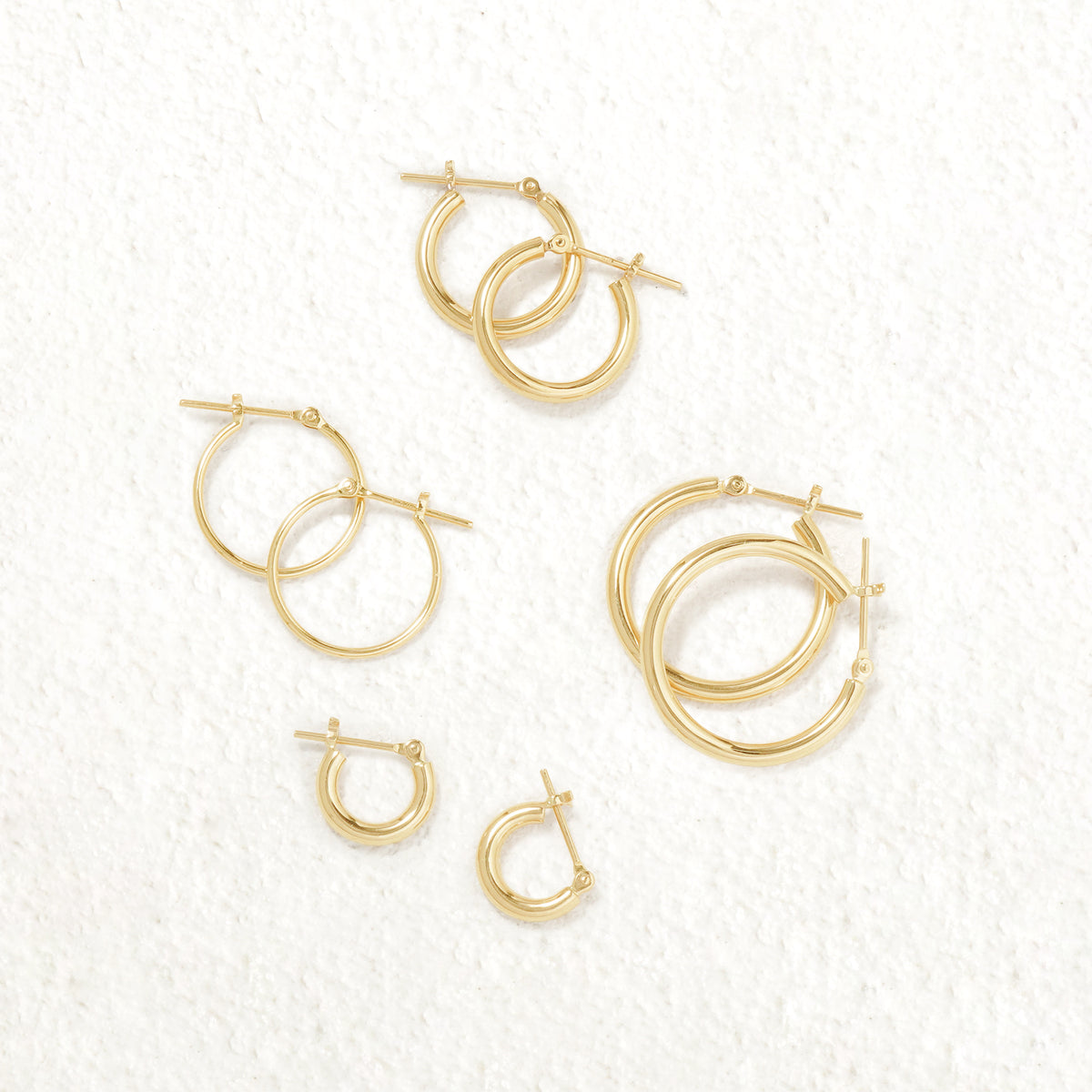 K18 イエローゴールド フープ ピアス（10mm）