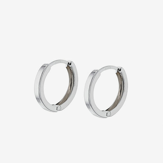K10 ホワイトゴールド フープ ピアス（12mm）