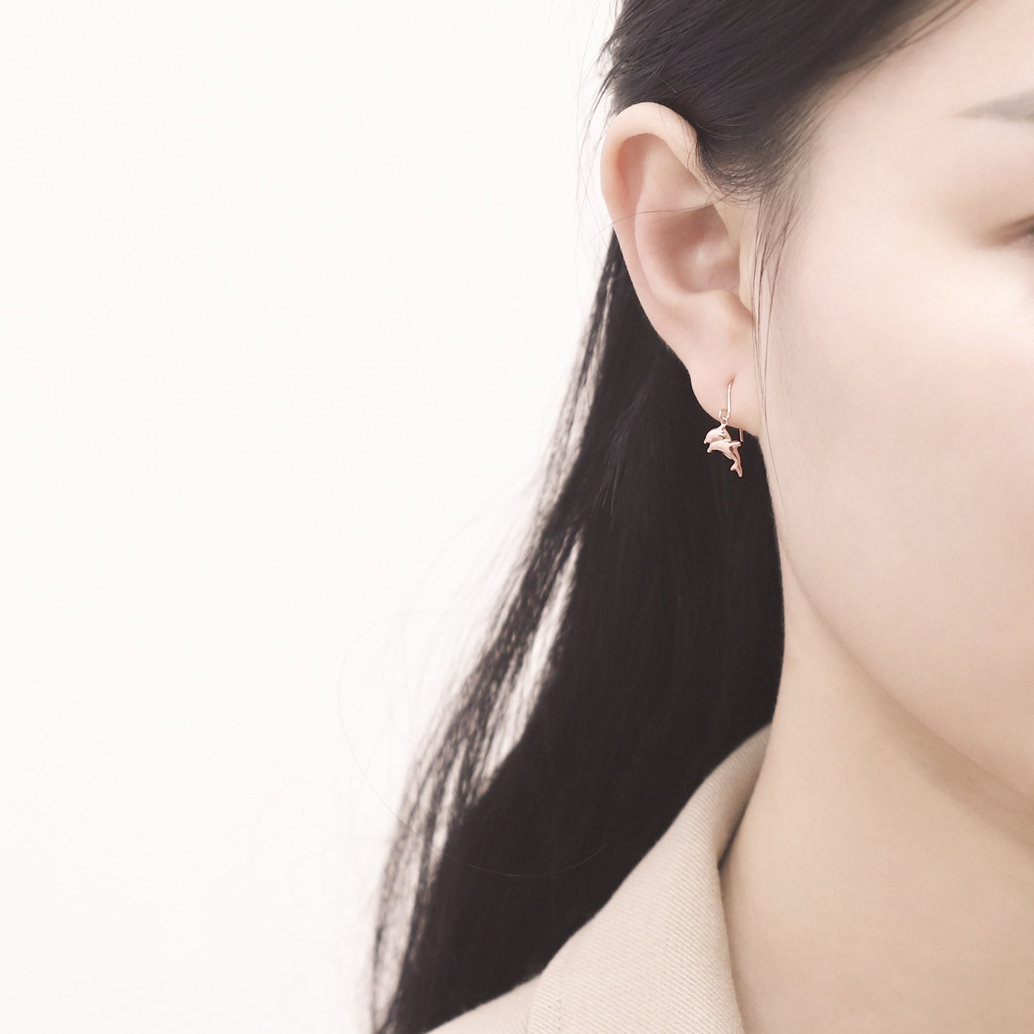 K10 ピンクゴールド イルカ フック ピアス – Milluflora | ミル