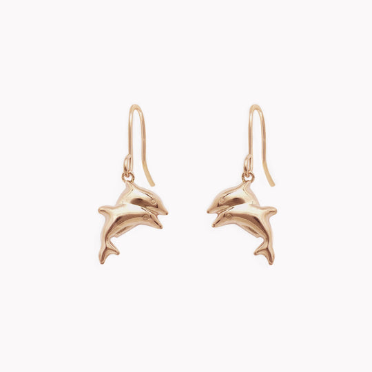 K10 ピンクゴールド イルカ フック ピアス