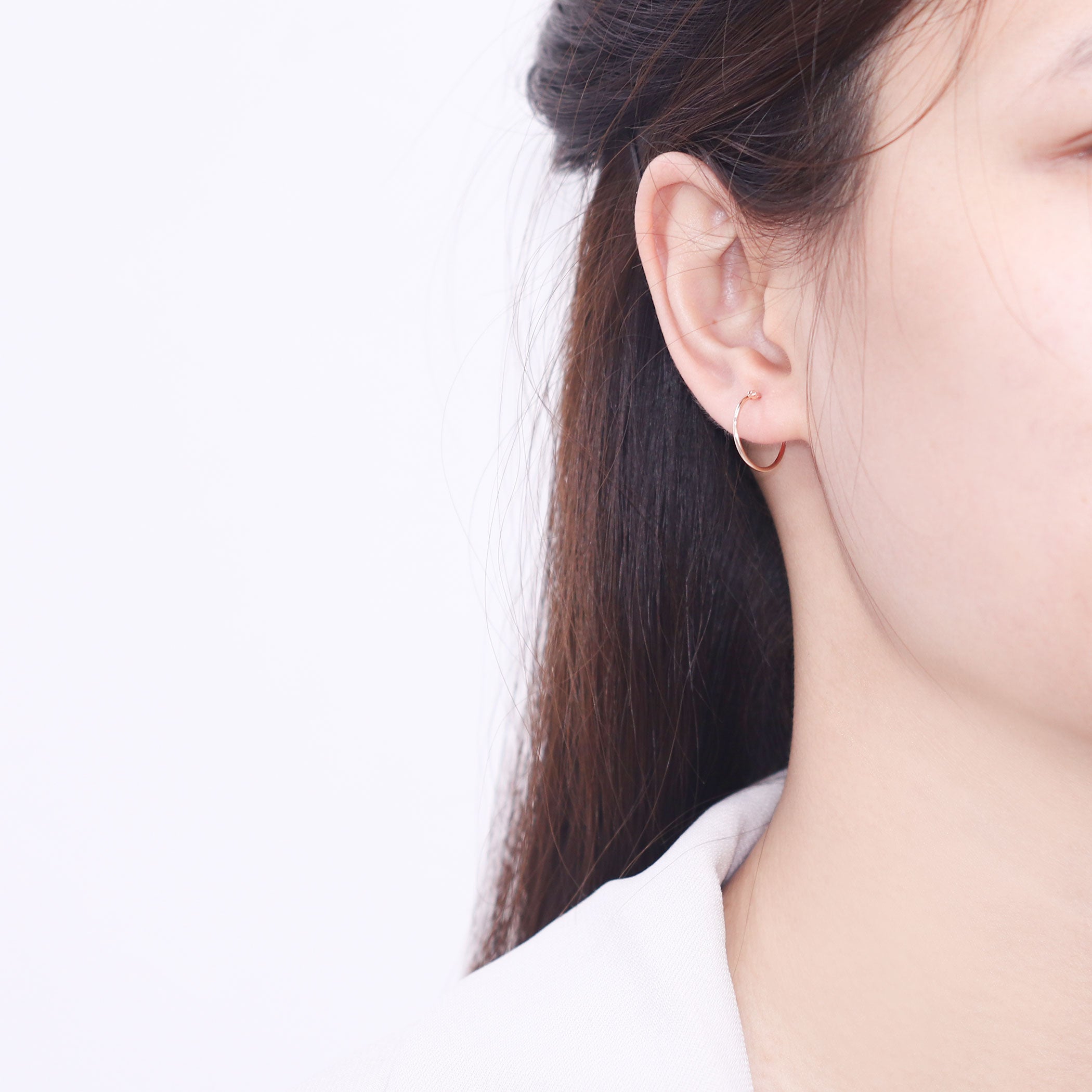 K18 イエローゴールド フープ ピアス（15mm） – Milluflora | ミル