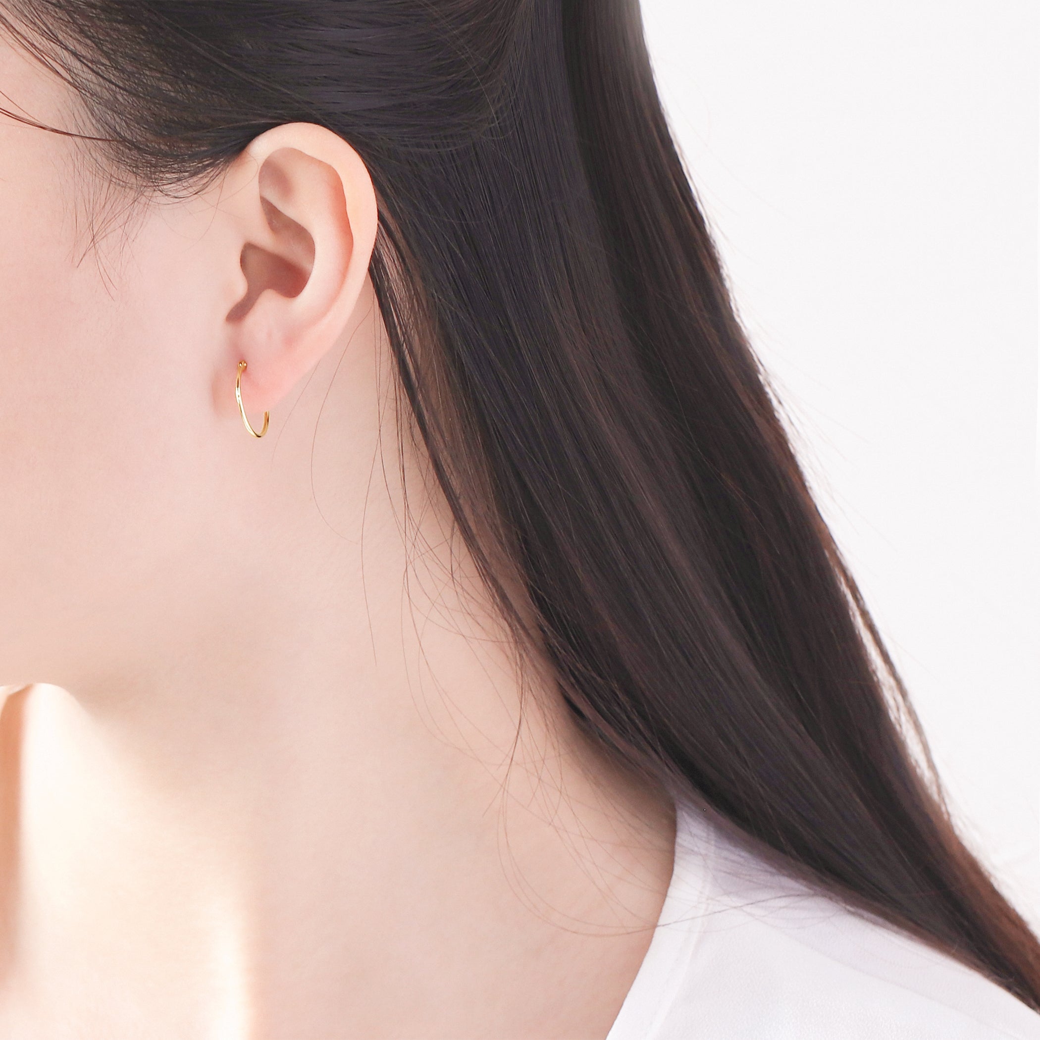 K18 イエローゴールド フープ ピアス（15mm） – Milluflora | ミル