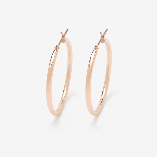 K18 ピンクゴールド フープ ピアス