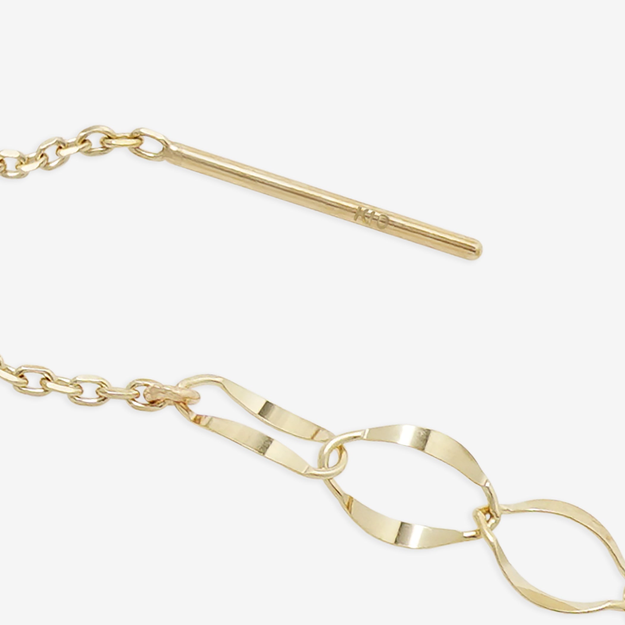 K10 イエローゴールド アメリカン ピアス