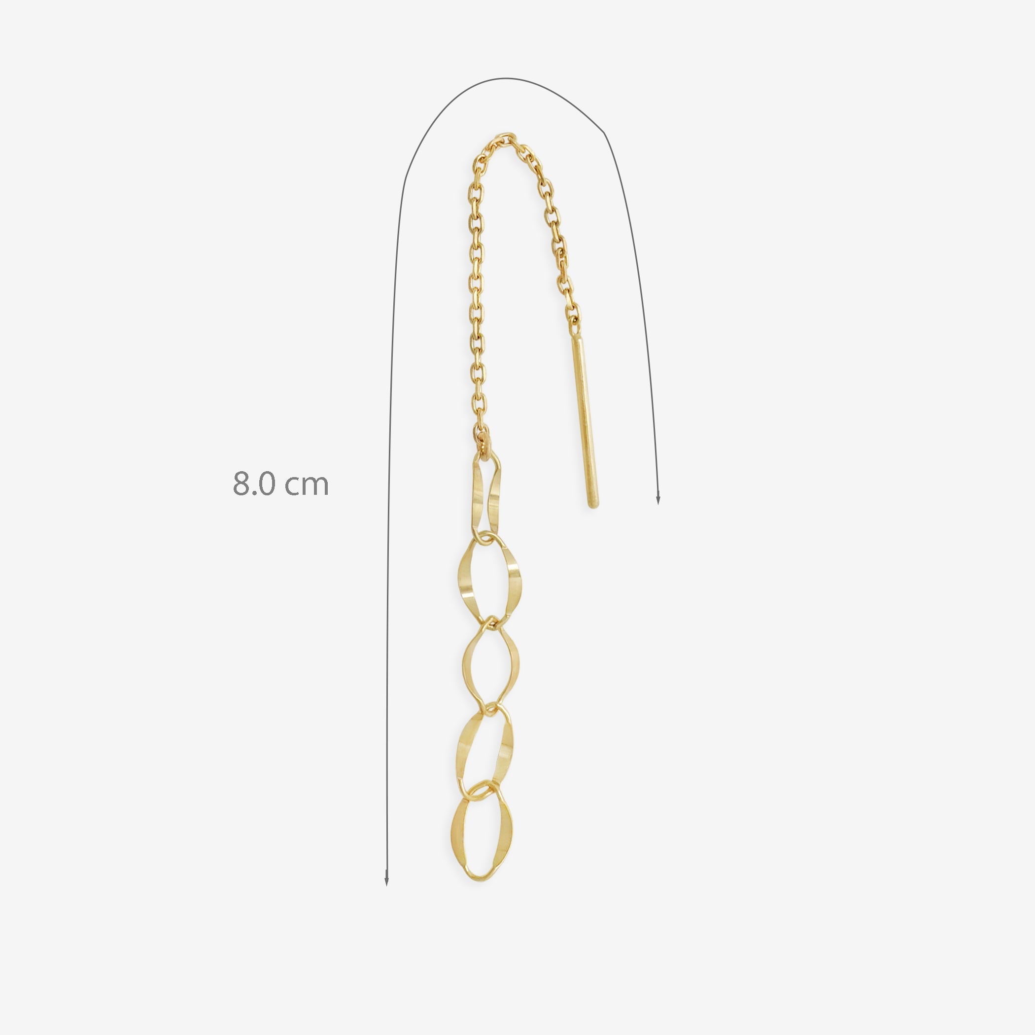 K10 イエローゴールド アメリカン ピアス