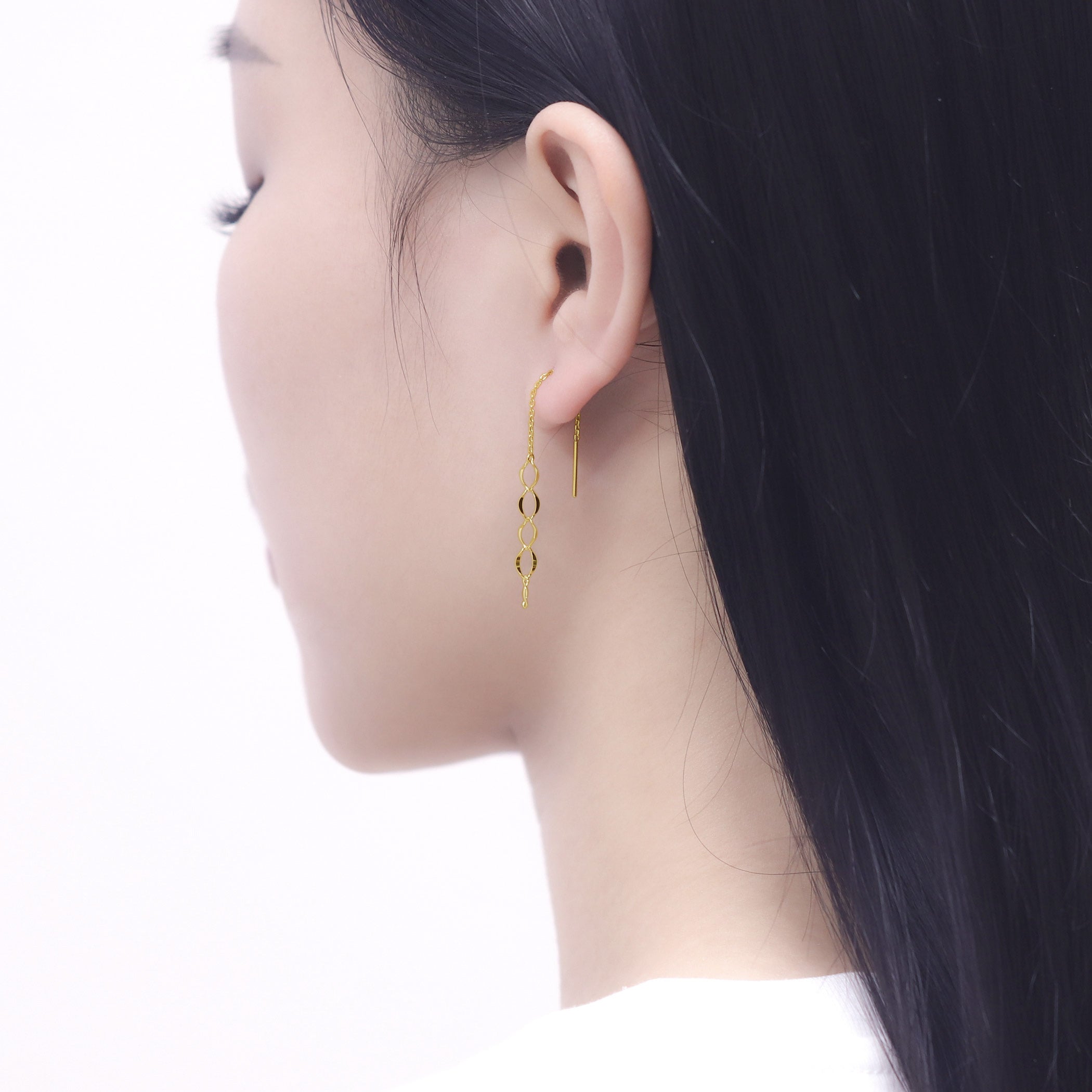 K10 イエローゴールド アメリカン ピアス