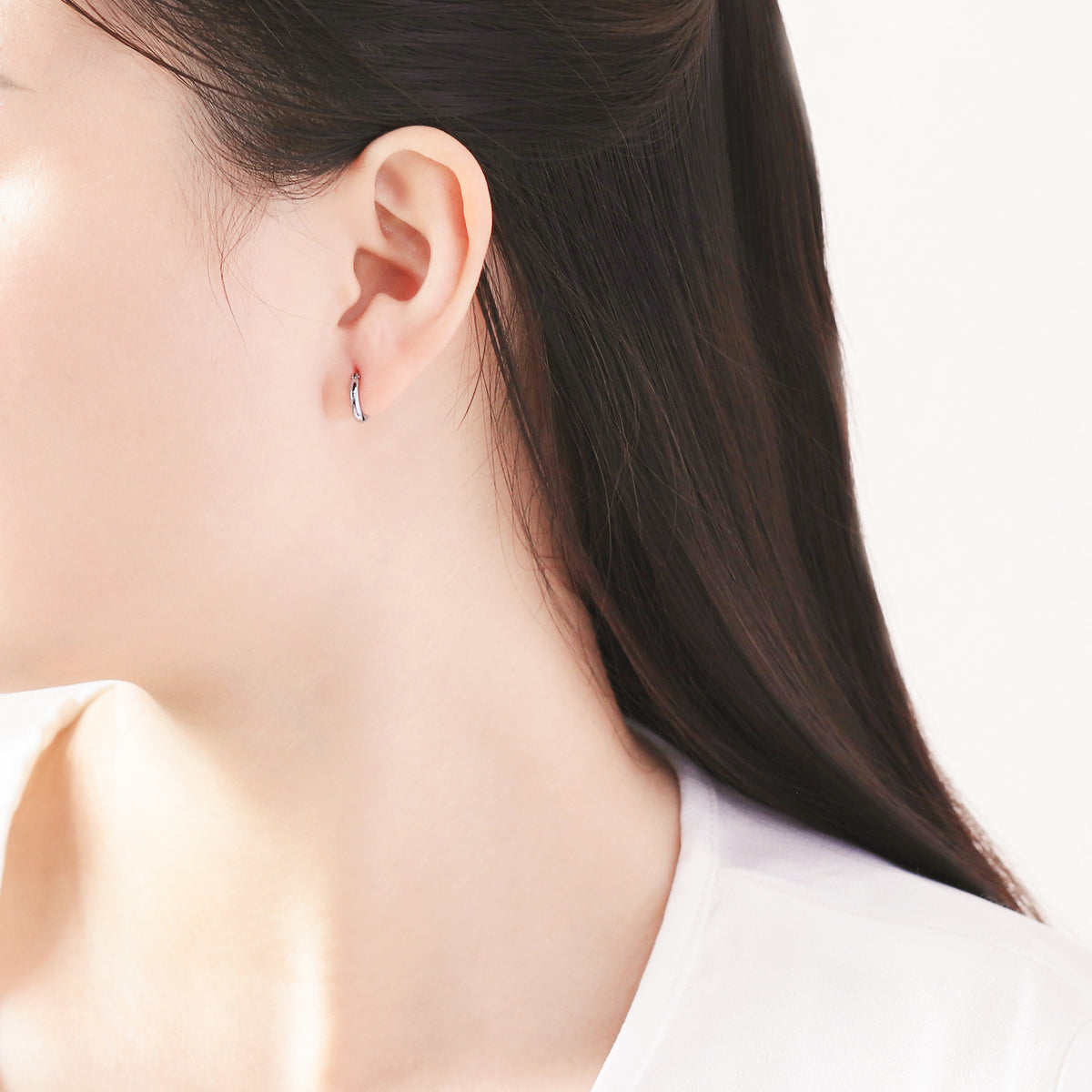 プラチナ フープ ピアス（10mm）