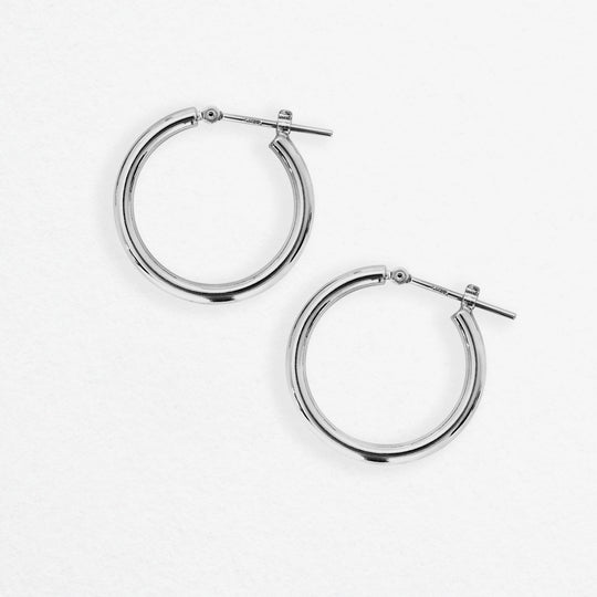 プラチナ フープ ピアス（20mm）