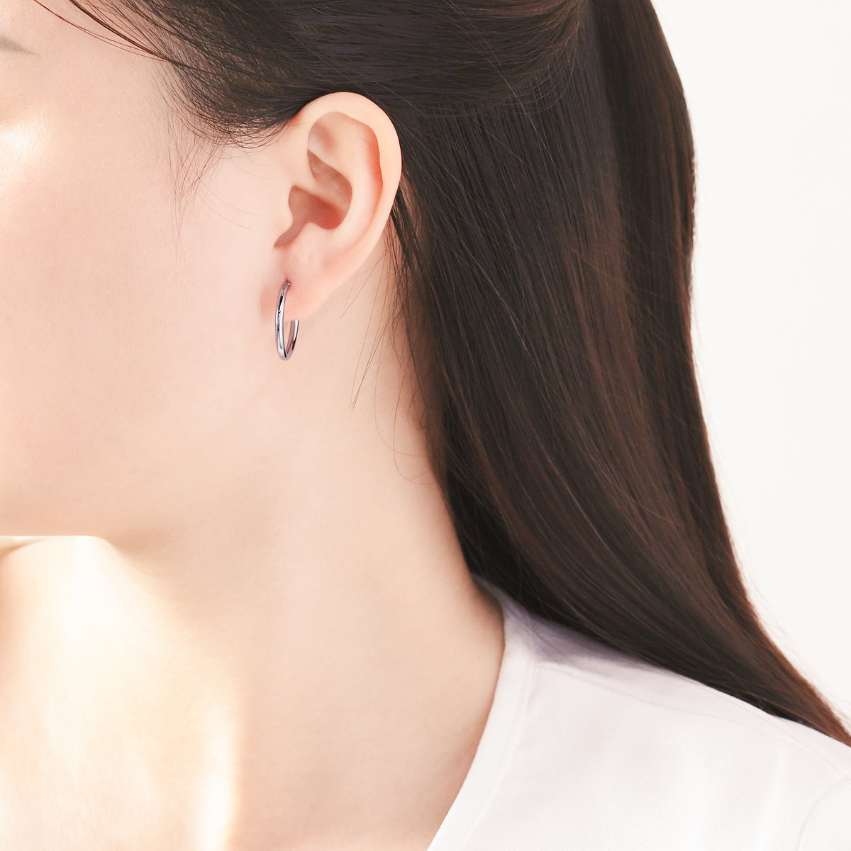 プラチナ フープ ピアス（20mm）