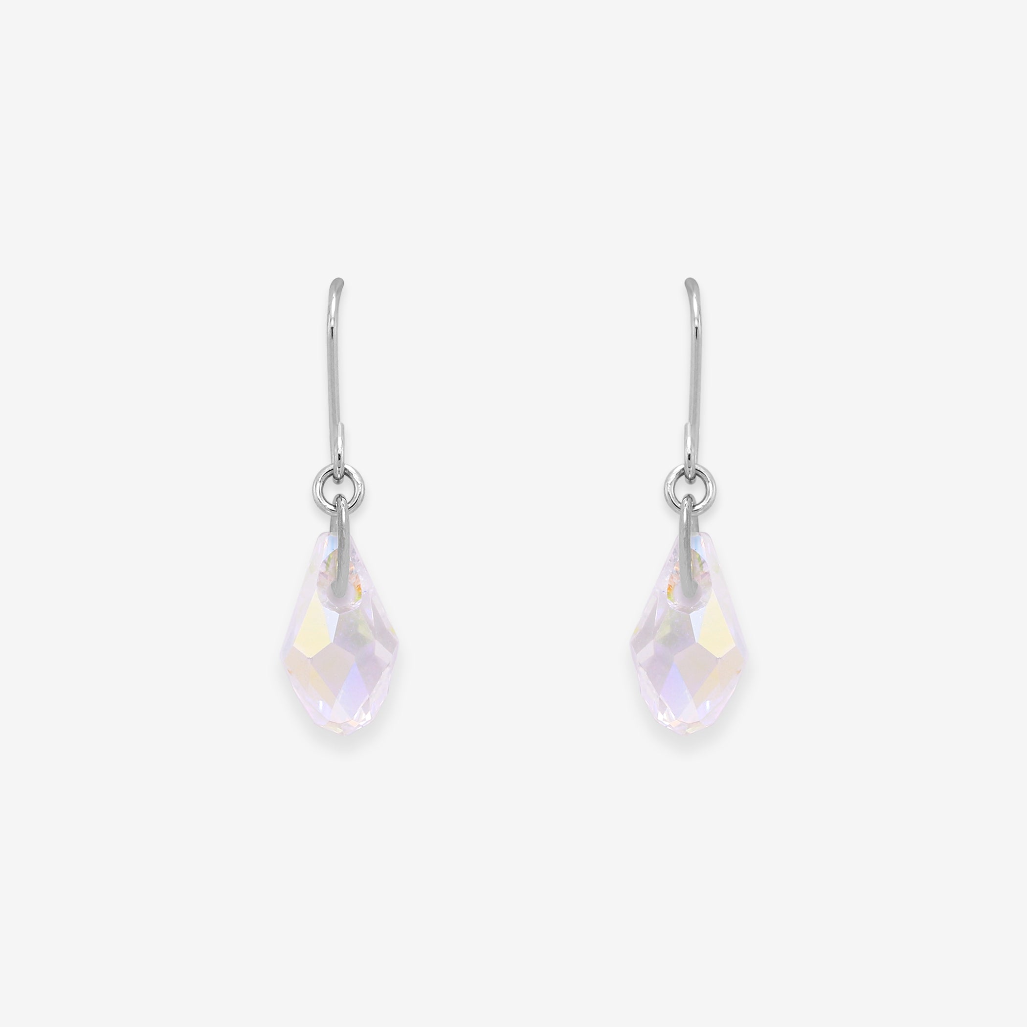 【WEB限定】K10 ホワイトゴールド クリスタル フック ピアス