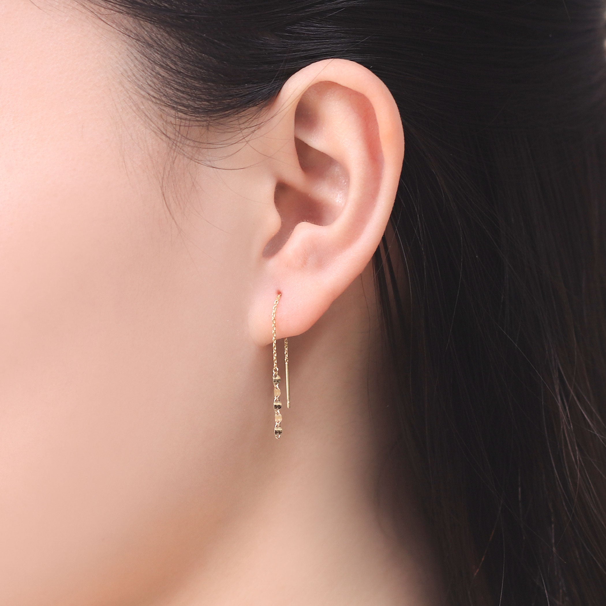 【WEB限定】K10 イエローゴールド アメリカン ピアス