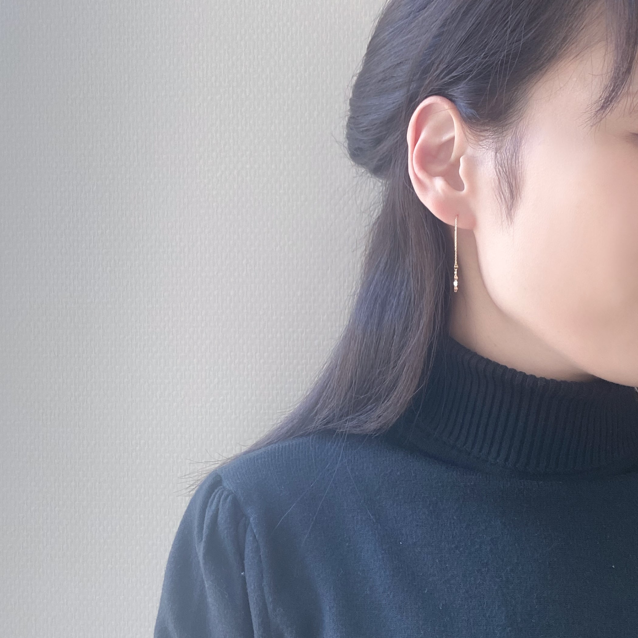 【WEB限定】K10 イエローゴールド アメリカン ピアス