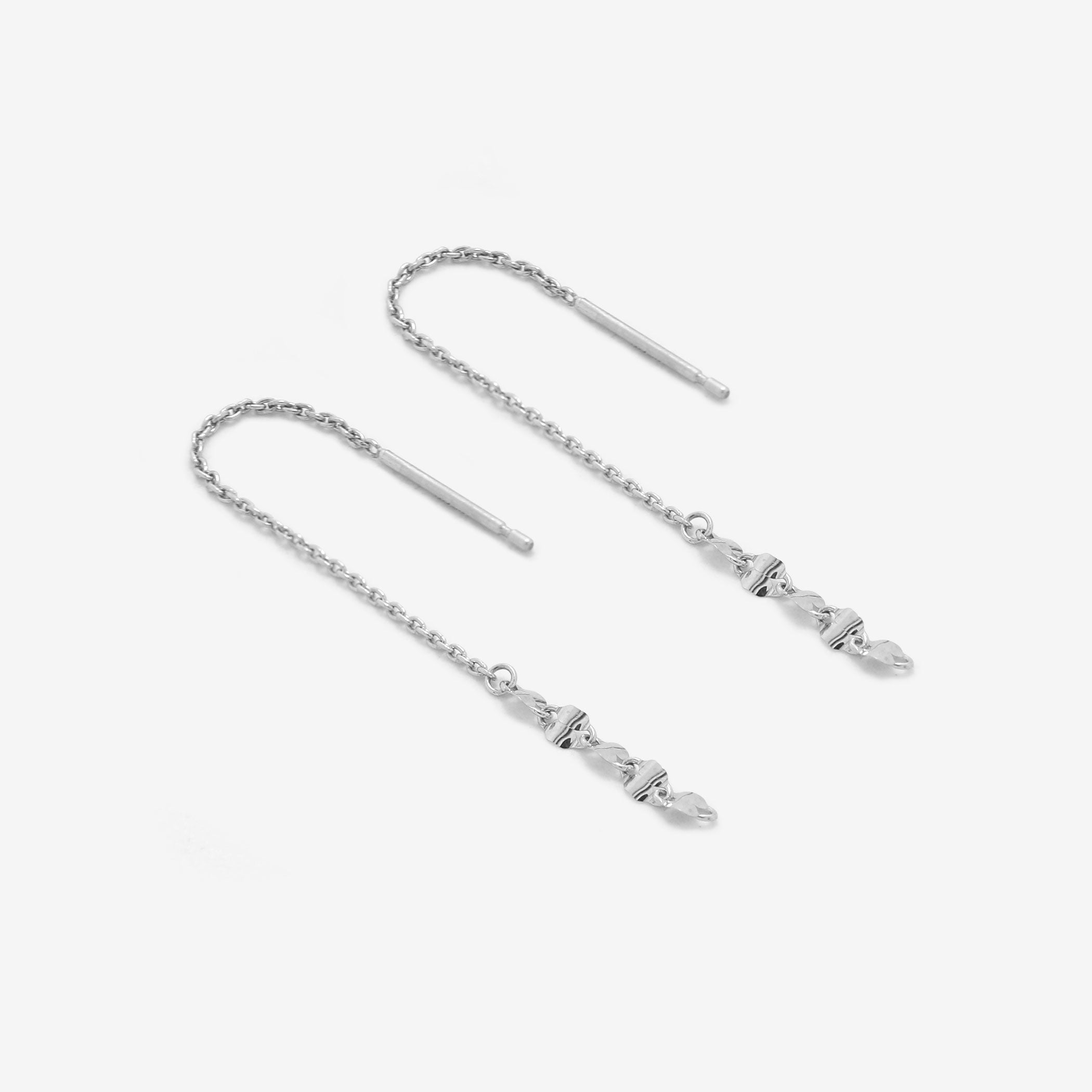 【WEB限定】K10 ホワイトゴールド アメリカン ピアス