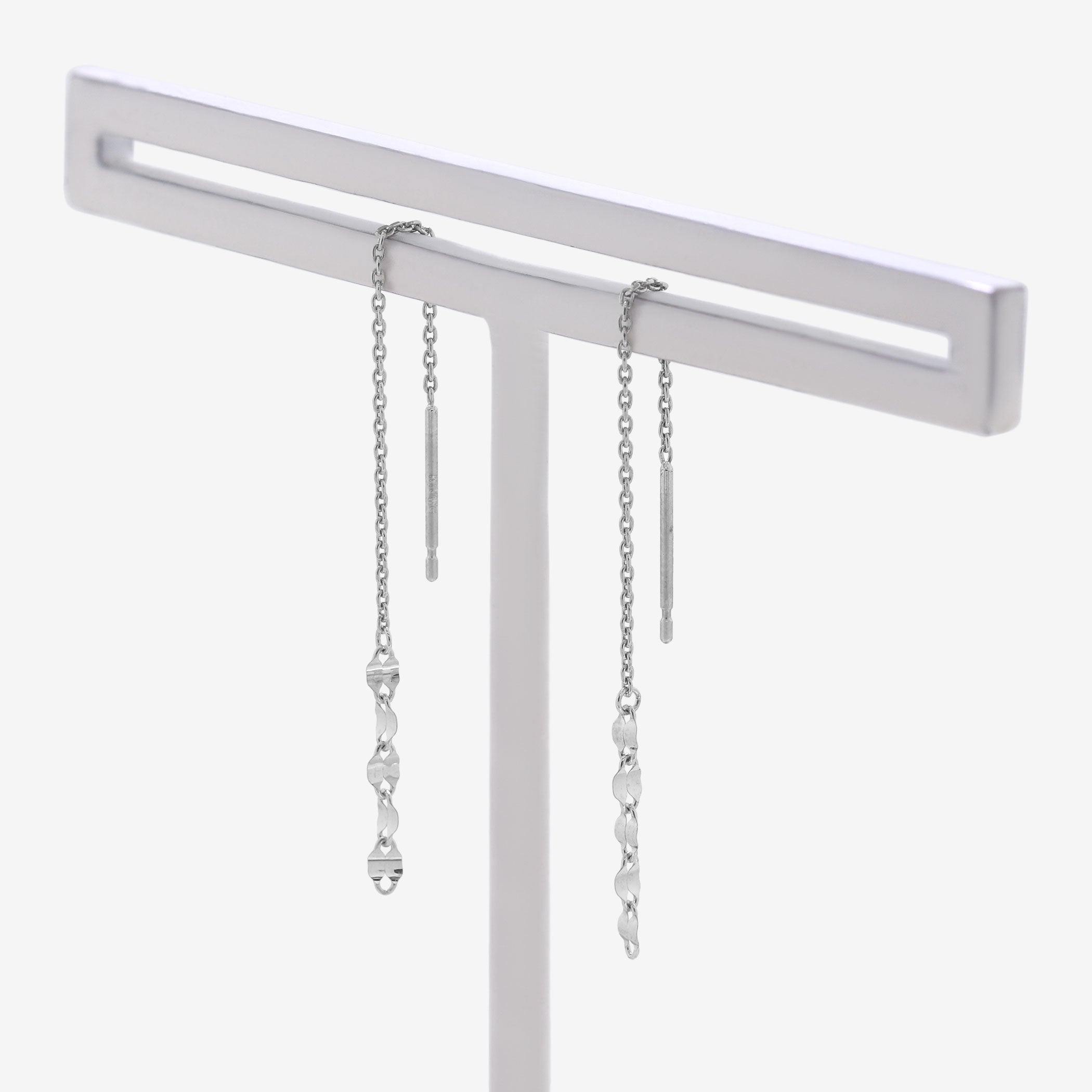 【WEB限定】K10 ホワイトゴールド アメリカン ピアス