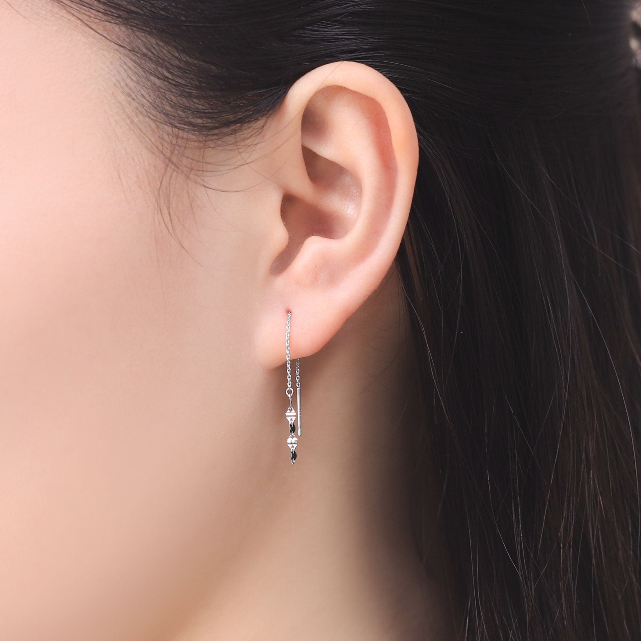 【WEB限定】K10 ホワイトゴールド アメリカン ピアス