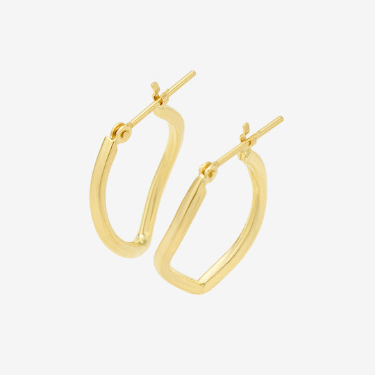 K18 イエローゴールド フープ ピアス