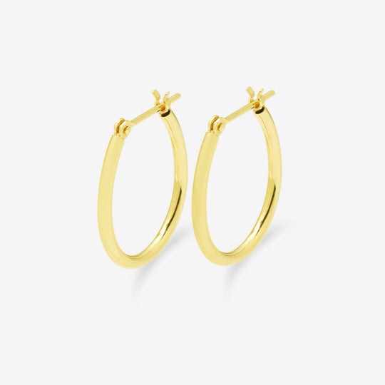 K18 イエローゴールド フープ ピアス