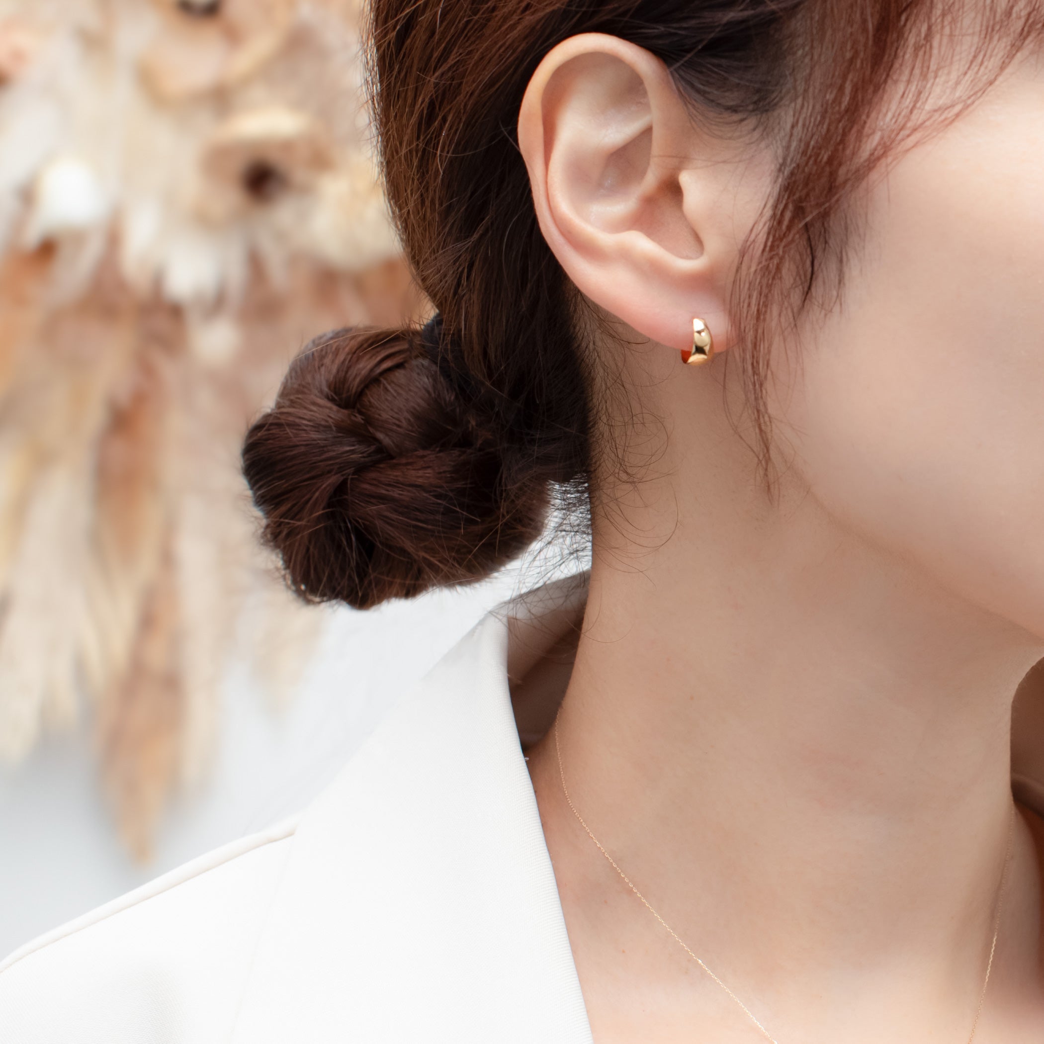 Milluflora K18 フープピアス 両耳用 K18 イエローゴールド フープ ピアス – Milluflora | ミル