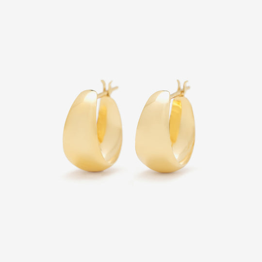 K18 イエローゴールド フープ ピアス